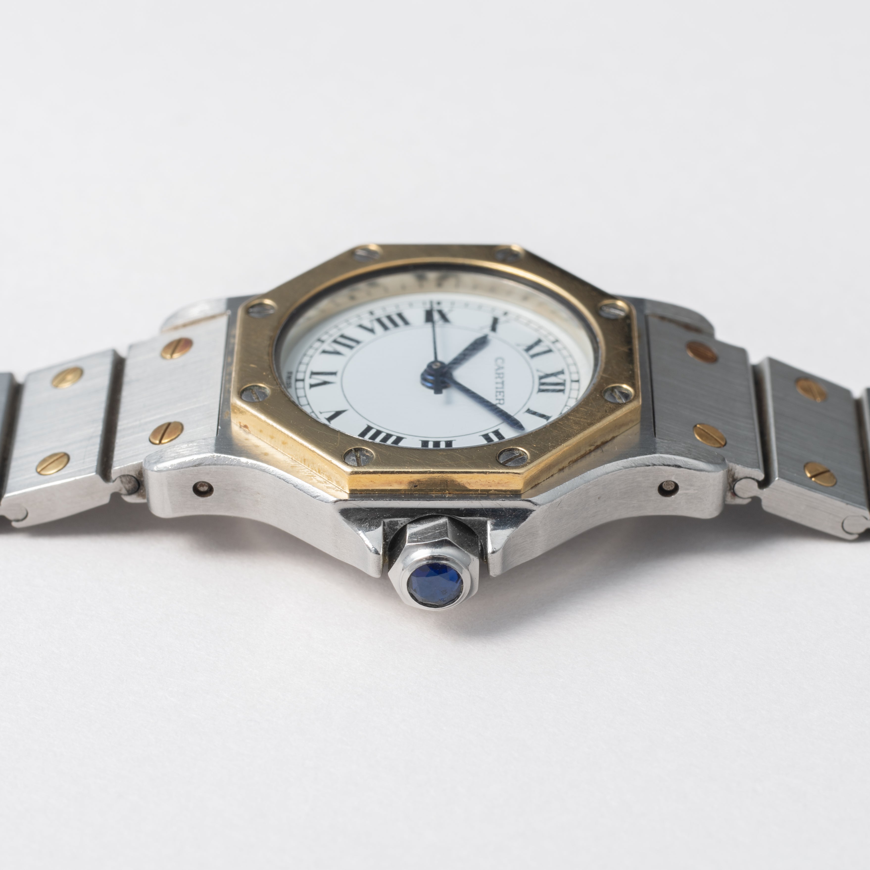 カルティエ サントス オクタゴン 1980年代製 Ref.0907 SMサイズ コンビ