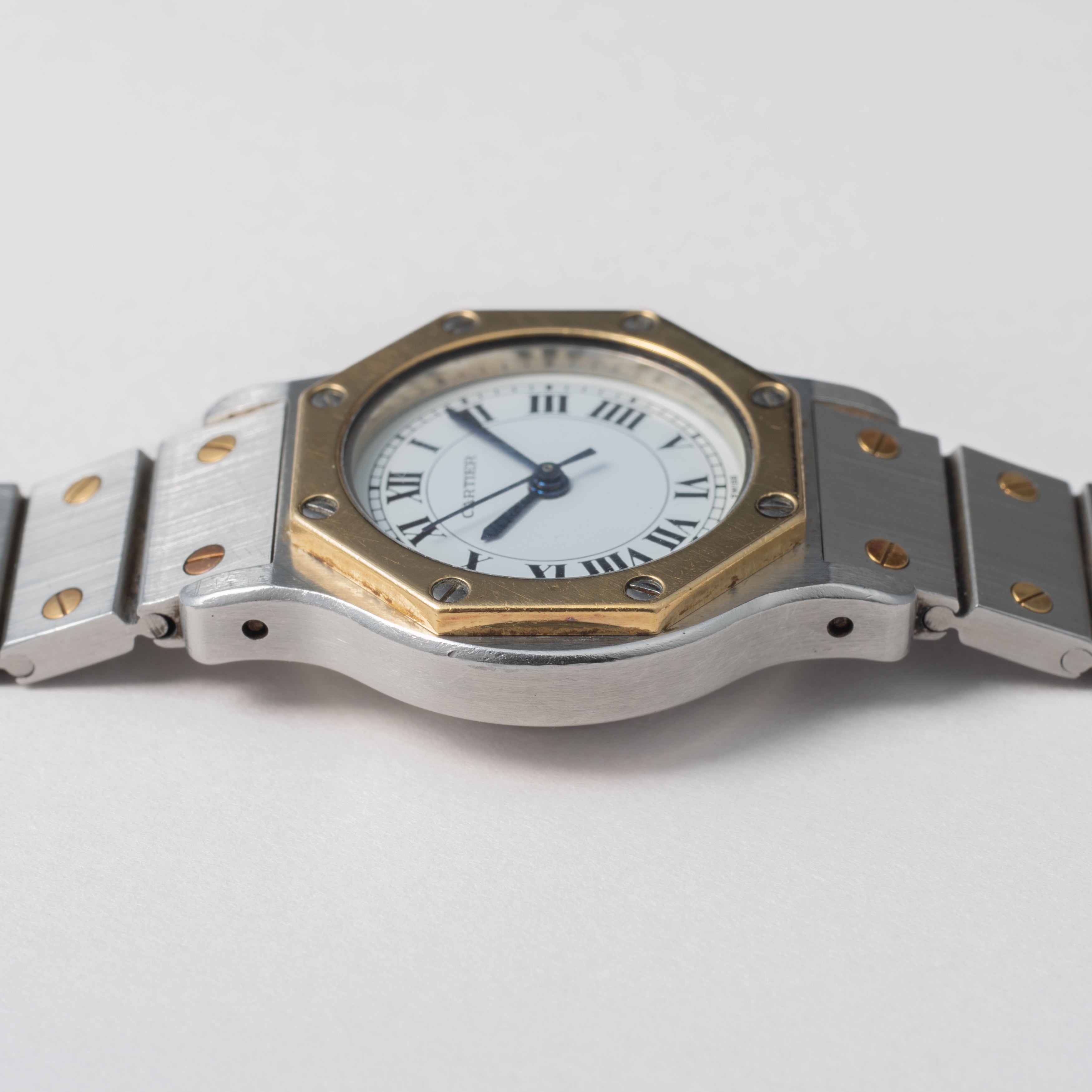 カルティエ サントス オクタゴン 1980年代製 Ref.0907 SMサイズ コンビ