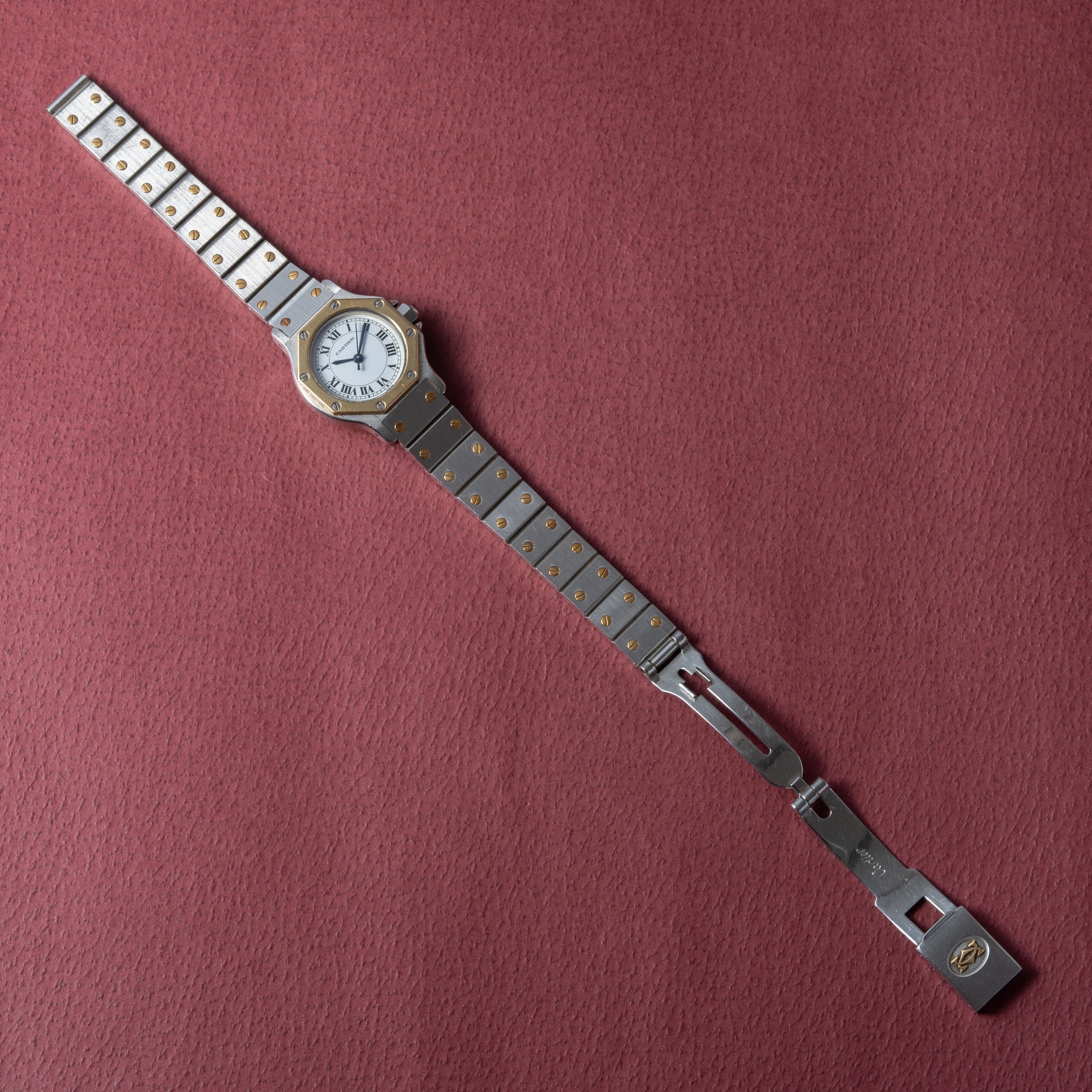 カルティエ サントス オクタゴン 1980年代製 Ref.0907 SMサイズ コンビ