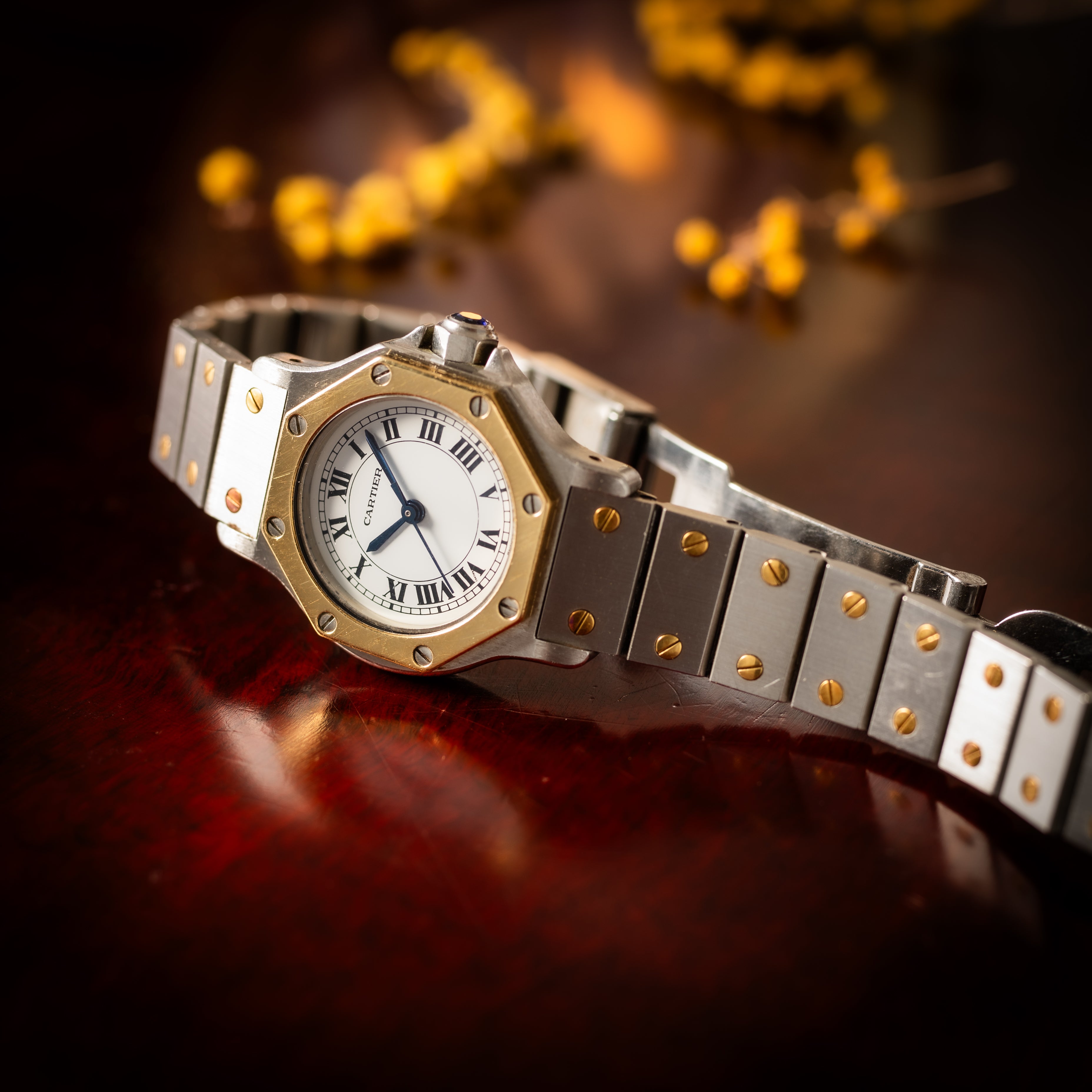 カルティエ サントス オクタゴン 1980年代製 Ref.0907 SMサイズ コンビ