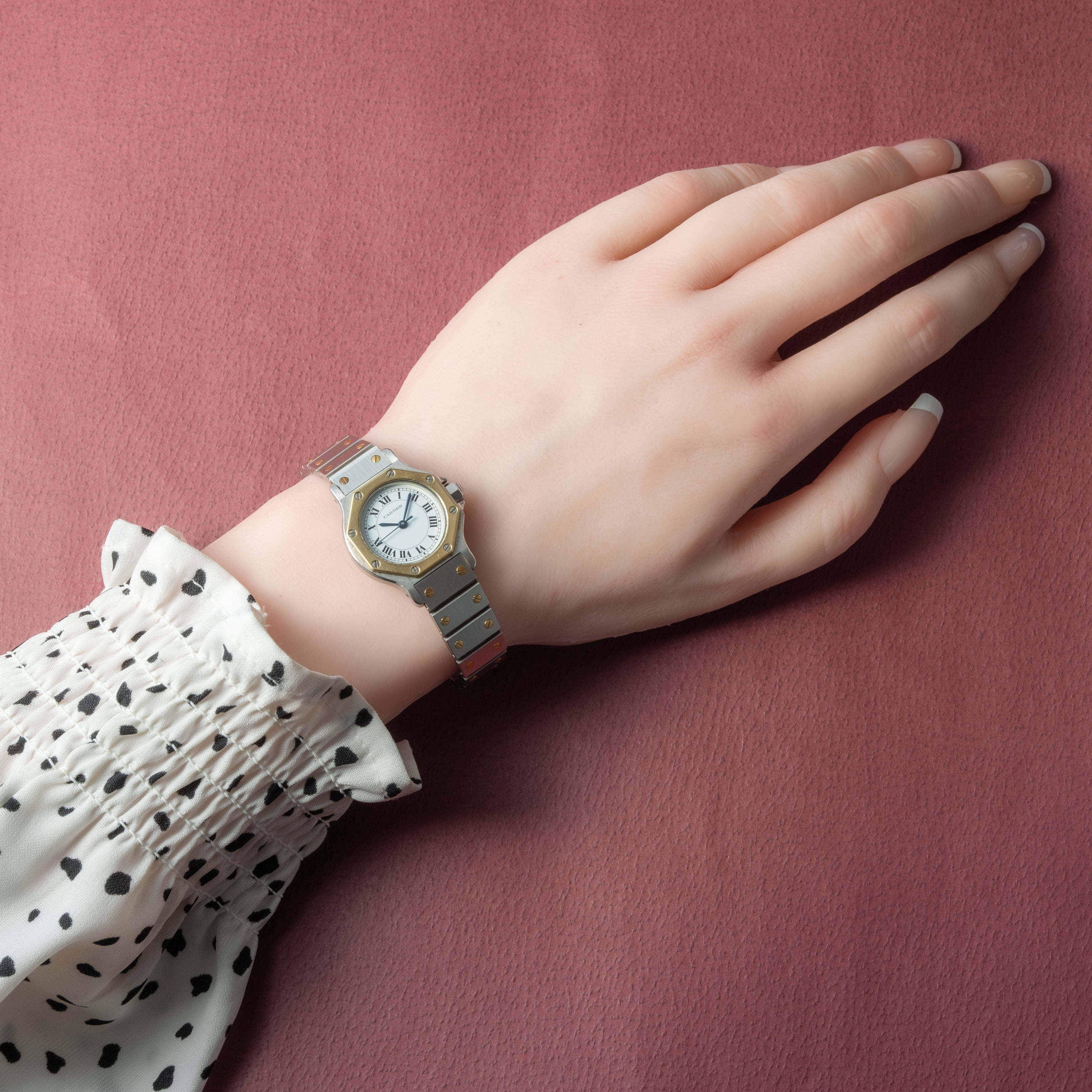 カルティエ サントス オクタゴン 1980年代製 Ref.0907 SMサイズ コンビ