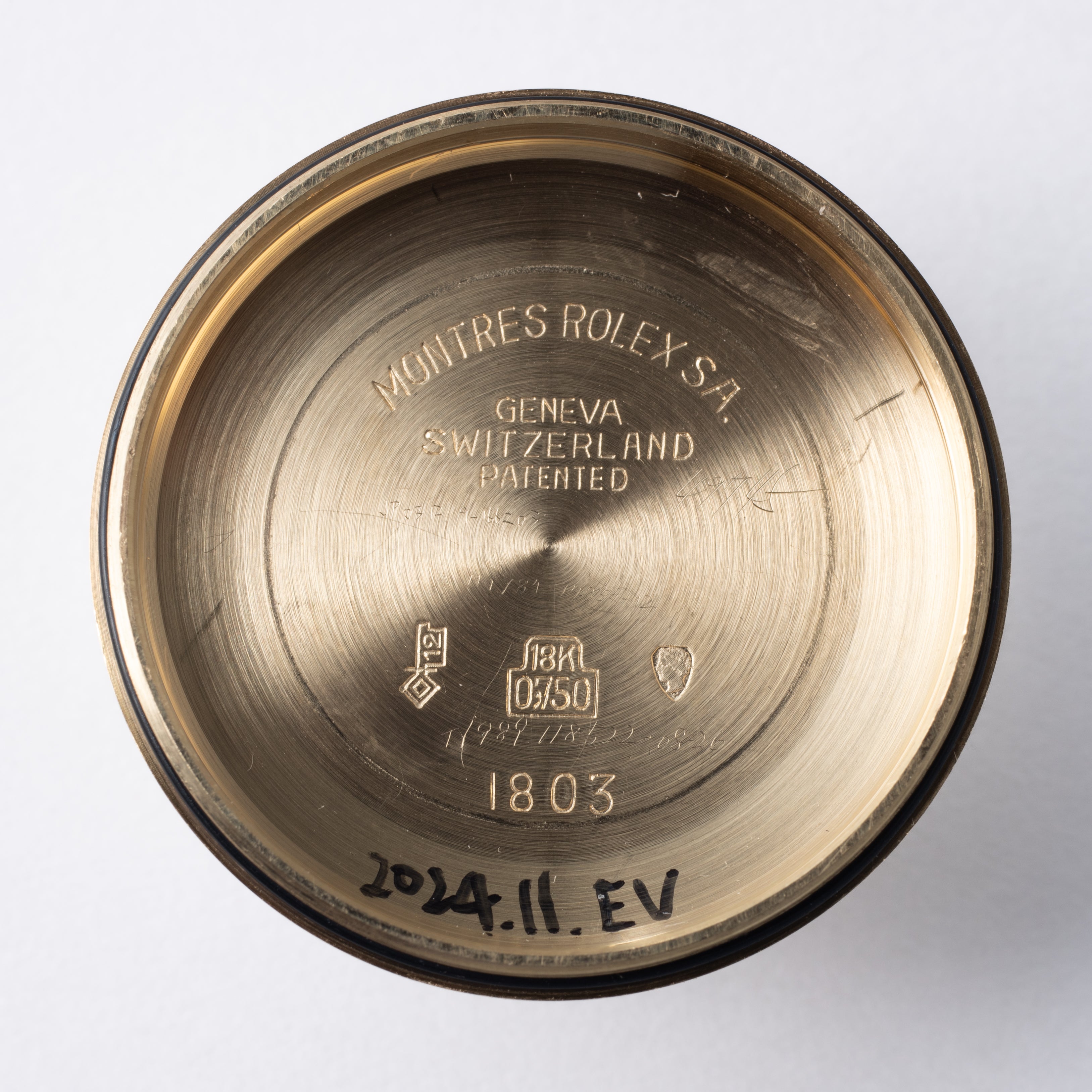 ロレックス デイデイト 1973年製 Ref.1807 18金イエローゴールド バークベゼル、ブレス