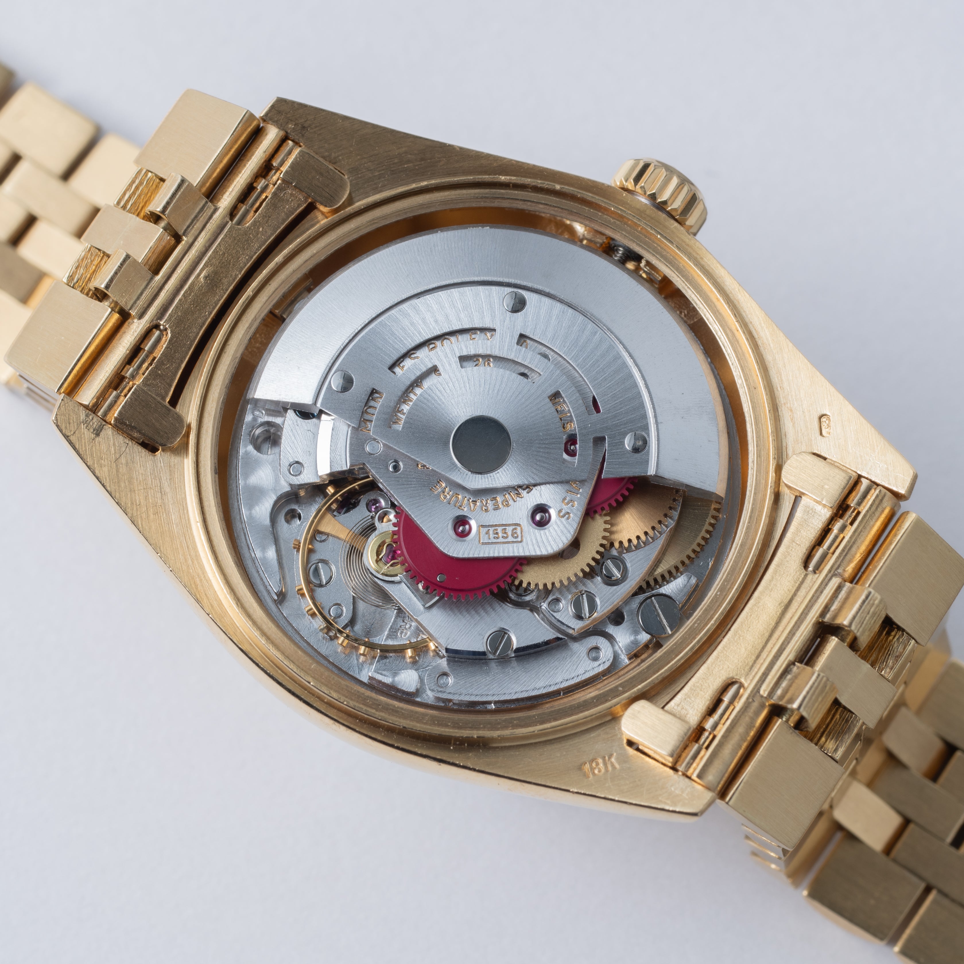 ロレックス デイデイト 1973年製 Ref.1807 18金イエローゴールド バークベゼル、ブレス