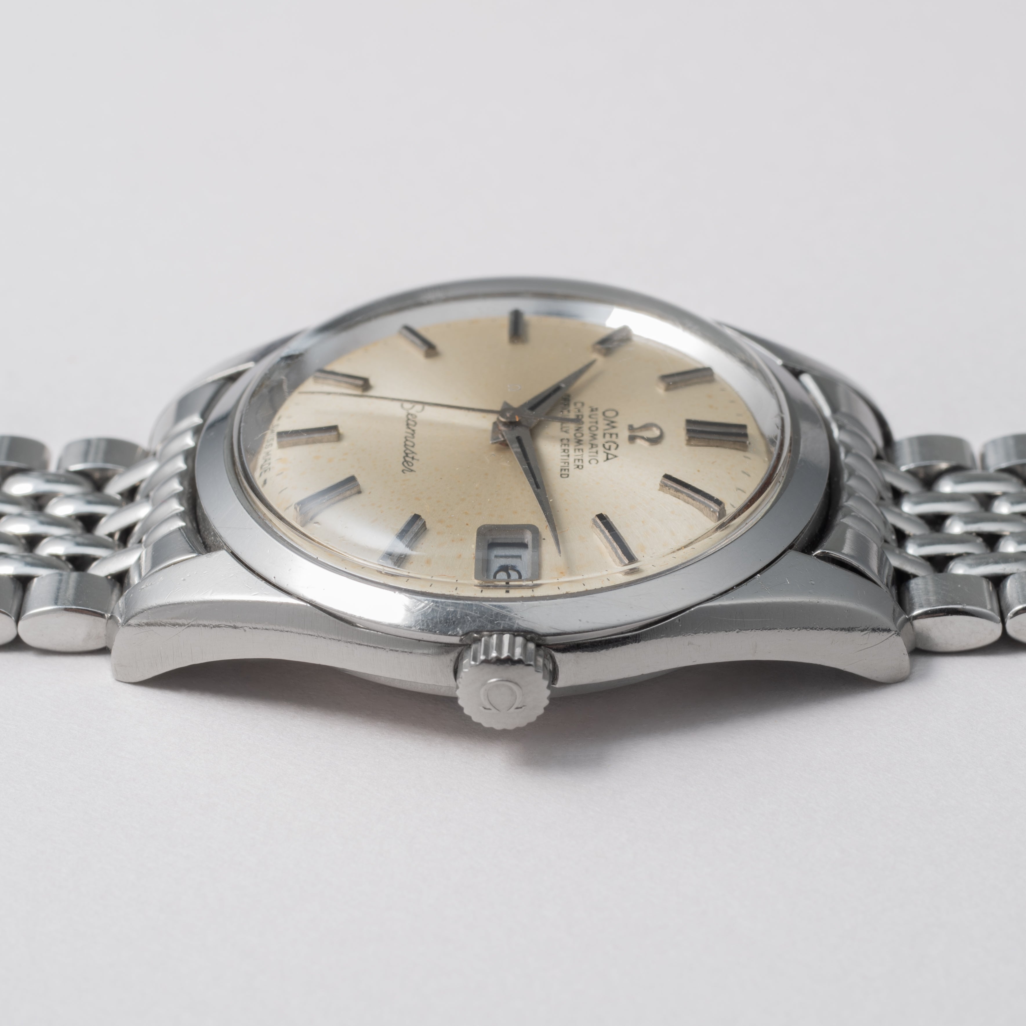 オメガ シーマスター クロノメーター 1970年製 Ref.166010SP シルバーダイヤル ブレス付き