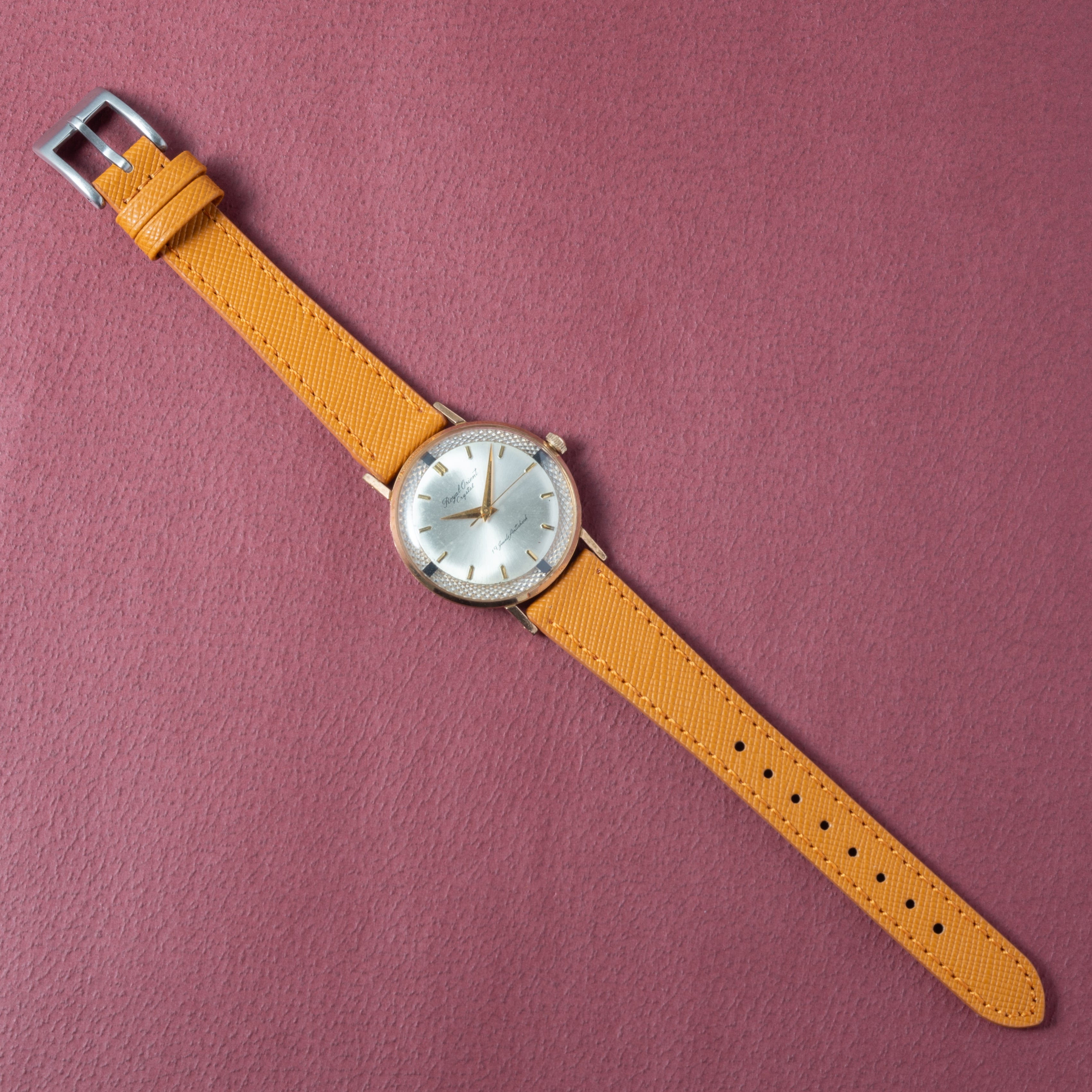 ロイヤルオリエント クリスタル 19石 1958年~1959年製 Ref.T92420 薄型手巻き式 金張り