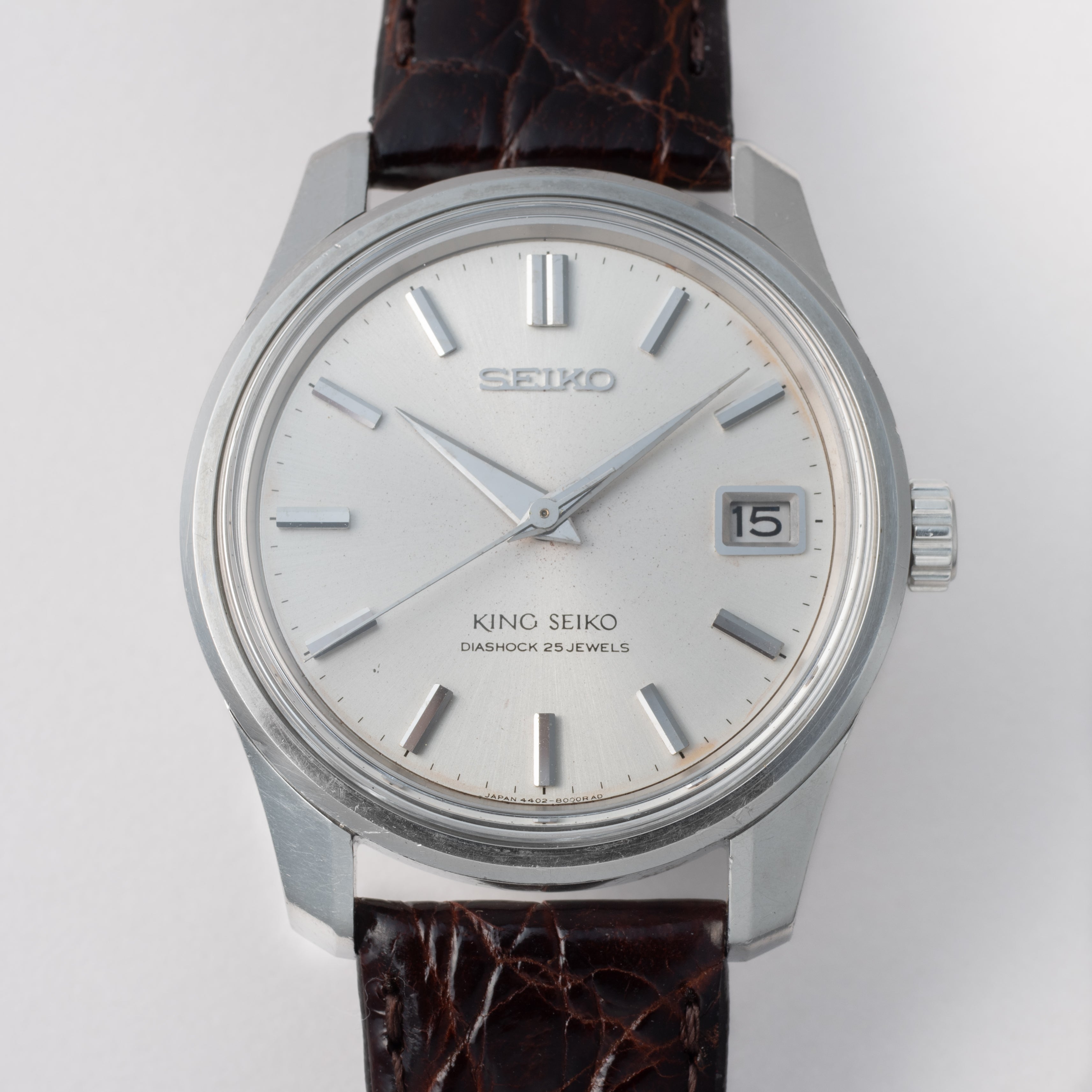 キングセイコー 1965年製 Ref.4402-8000 44KS前期型盾メダリオン シルバーダイヤル ロービート手巻き