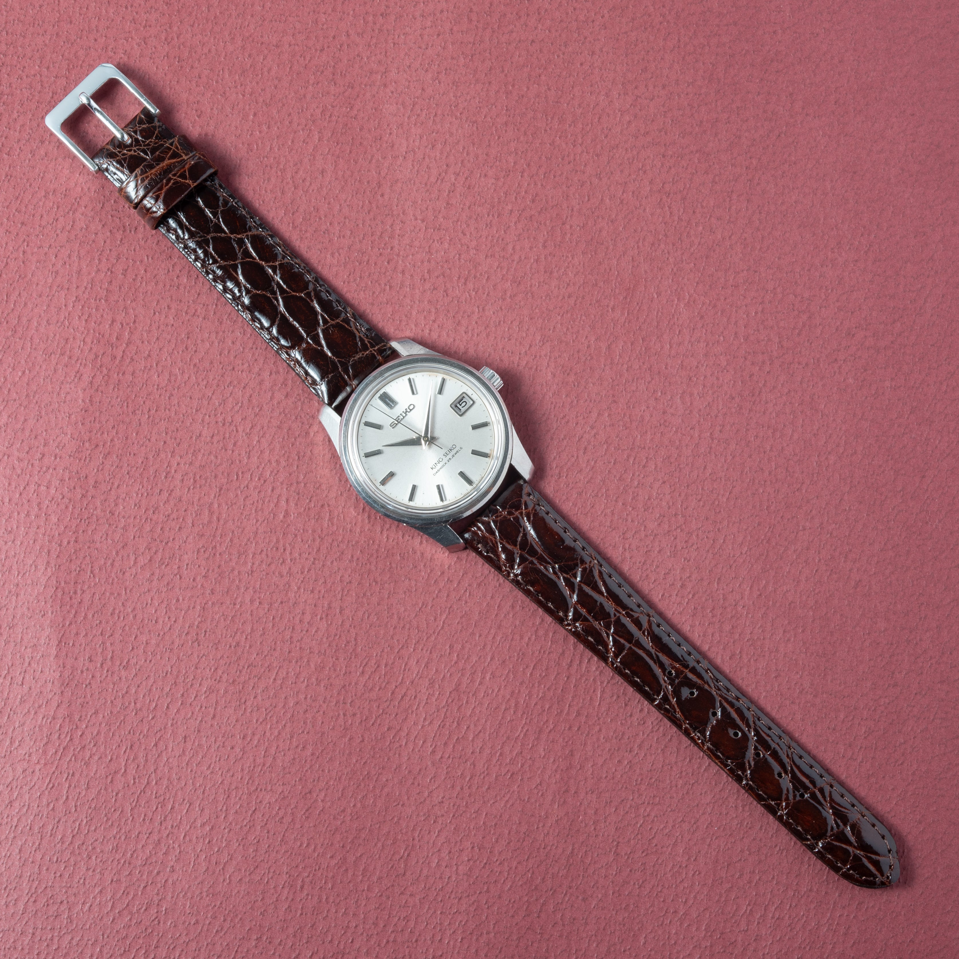 キングセイコー 1965年製 Ref.4402-8000 44KS前期型盾メダリオン シルバーダイヤル ロービート手巻き