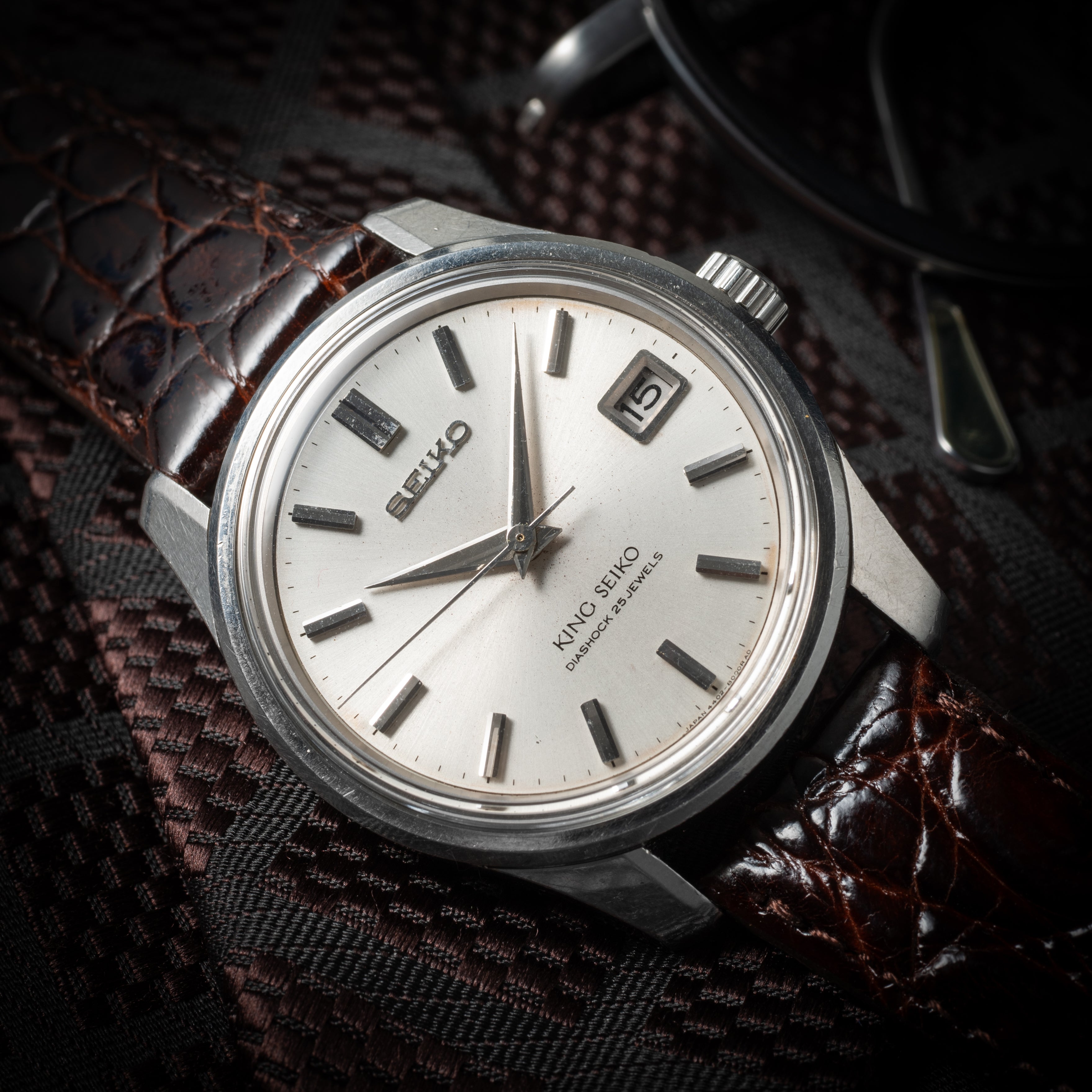 キングセイコー 1965年製 Ref.4402-8000 44KS前期型盾メダリオン シルバーダイヤル ロービート手巻き