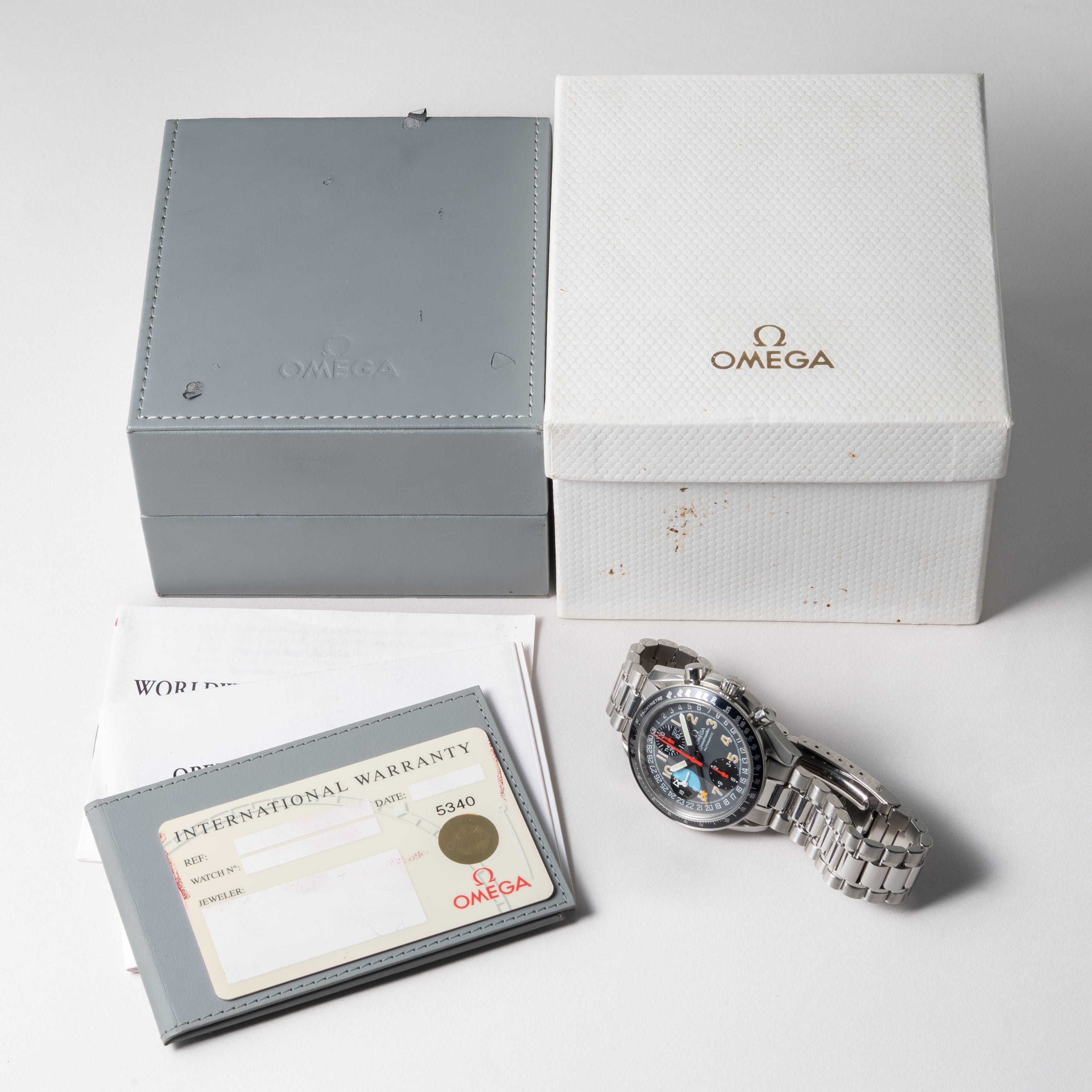 オメガ スピードマスター マーク40 AMPM 1997年製 AM/PM 箱、ギャラ付き