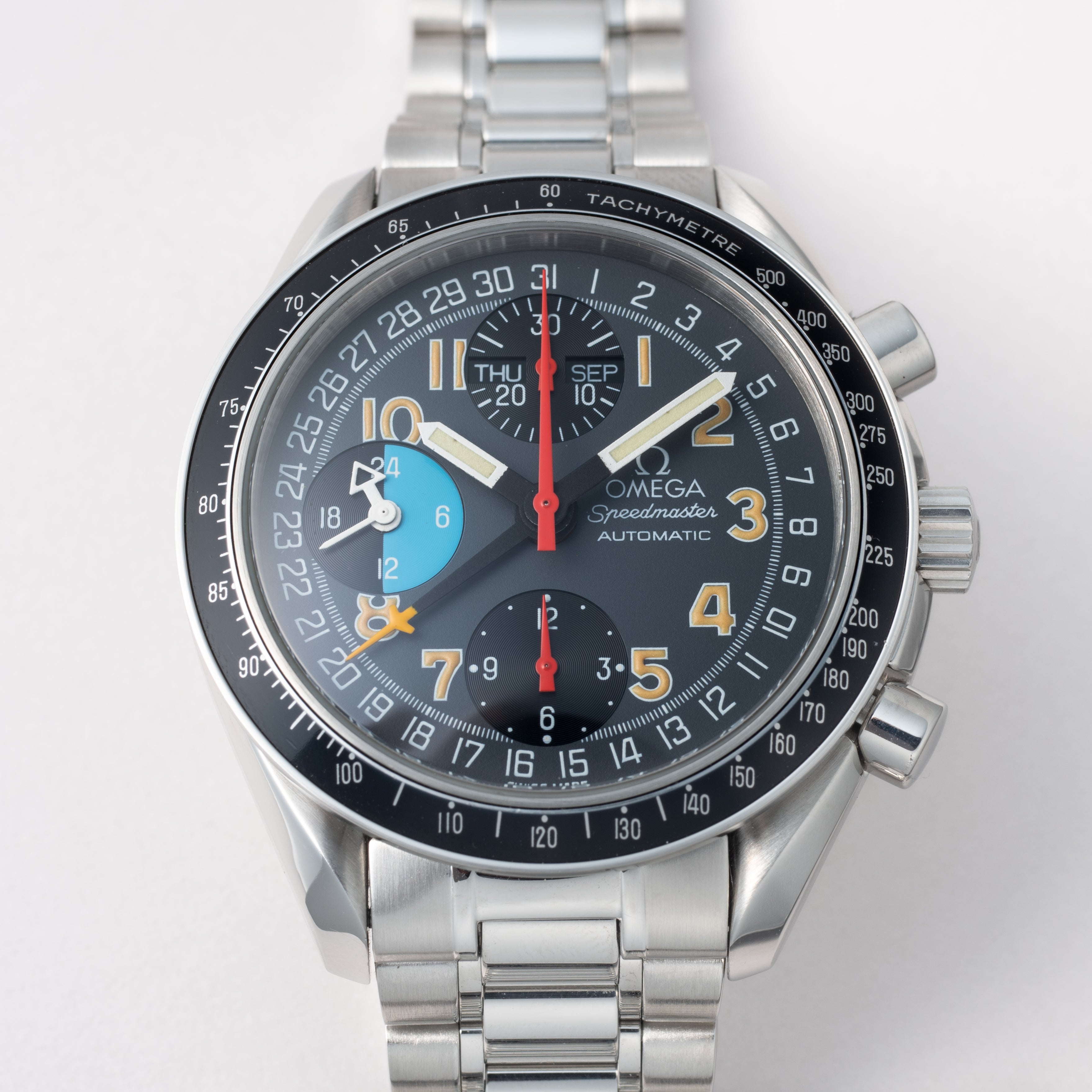 オメガ スピードマスター マーク40 AMPM 1997年製 AM/PM 箱、ギャラ付き