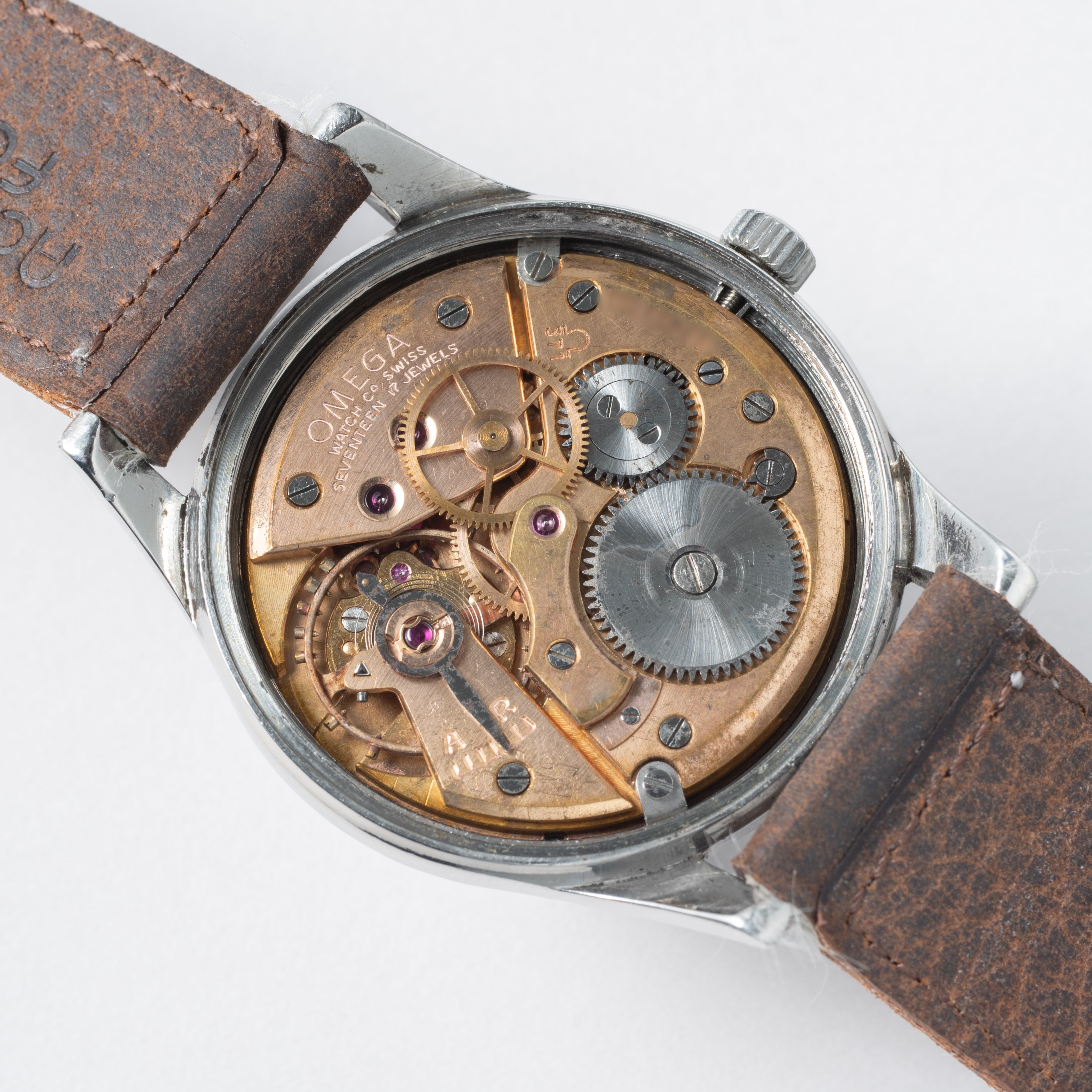 オメガ 33㎜ラウンドケース 1950年製 手巻き Cal.371 オリジナルアイボリーダイヤル