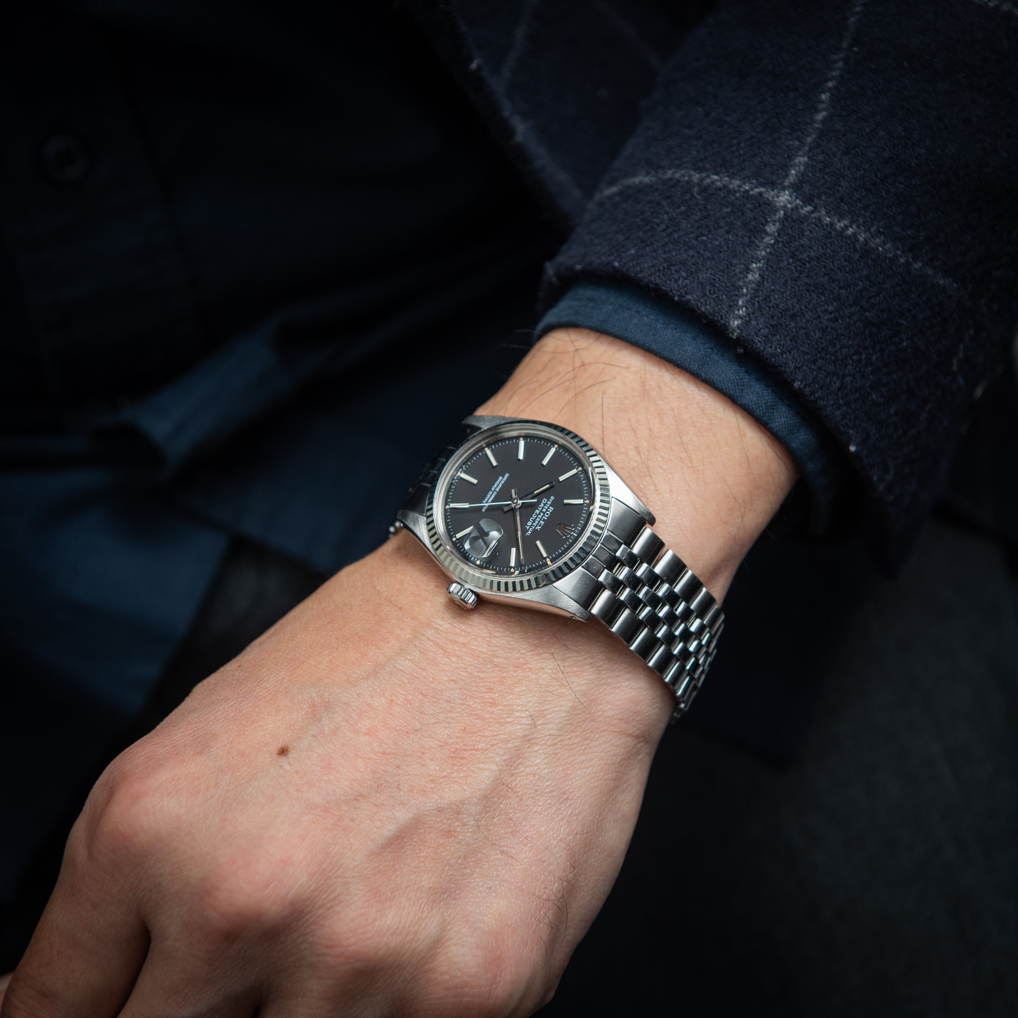 ロレックス デイトジャスト 1973年製 Ref.1601 マットブラックダイヤル 純正ジュビリーブレス