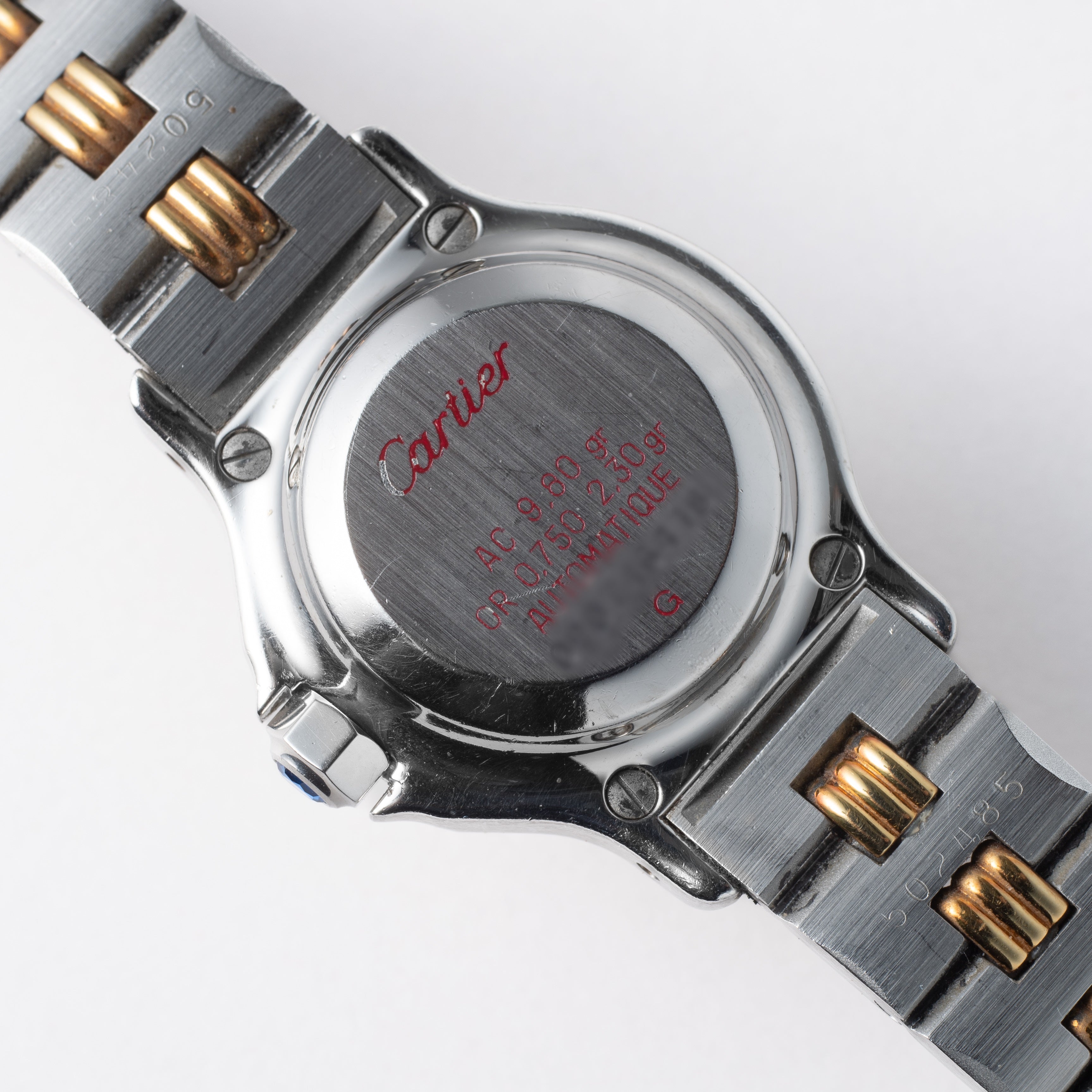 カルティエ サントス オクタゴン 1980年代製 Ref.0907 コンビ SMサイズ ゴドロンブレス