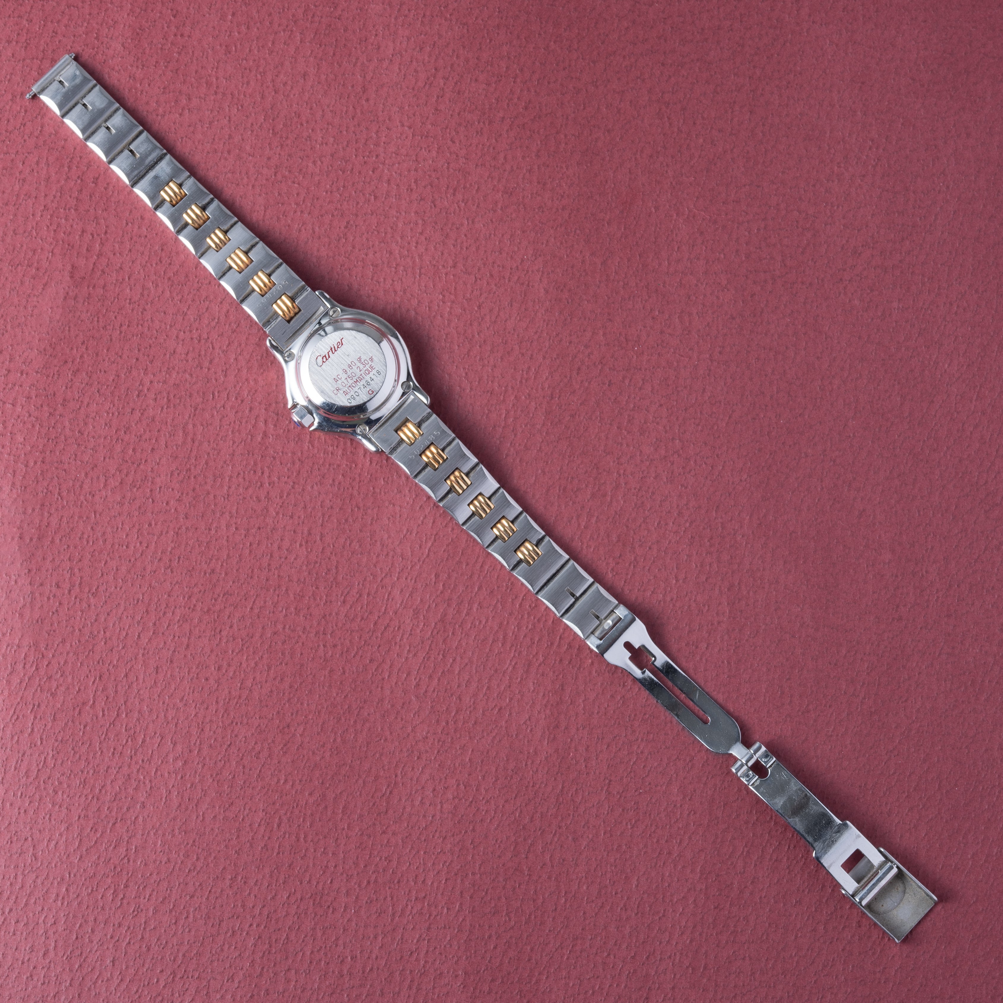 カルティエ サントス オクタゴン 1980年代製 Ref.0907 コンビ SMサイズ ゴドロンブレス