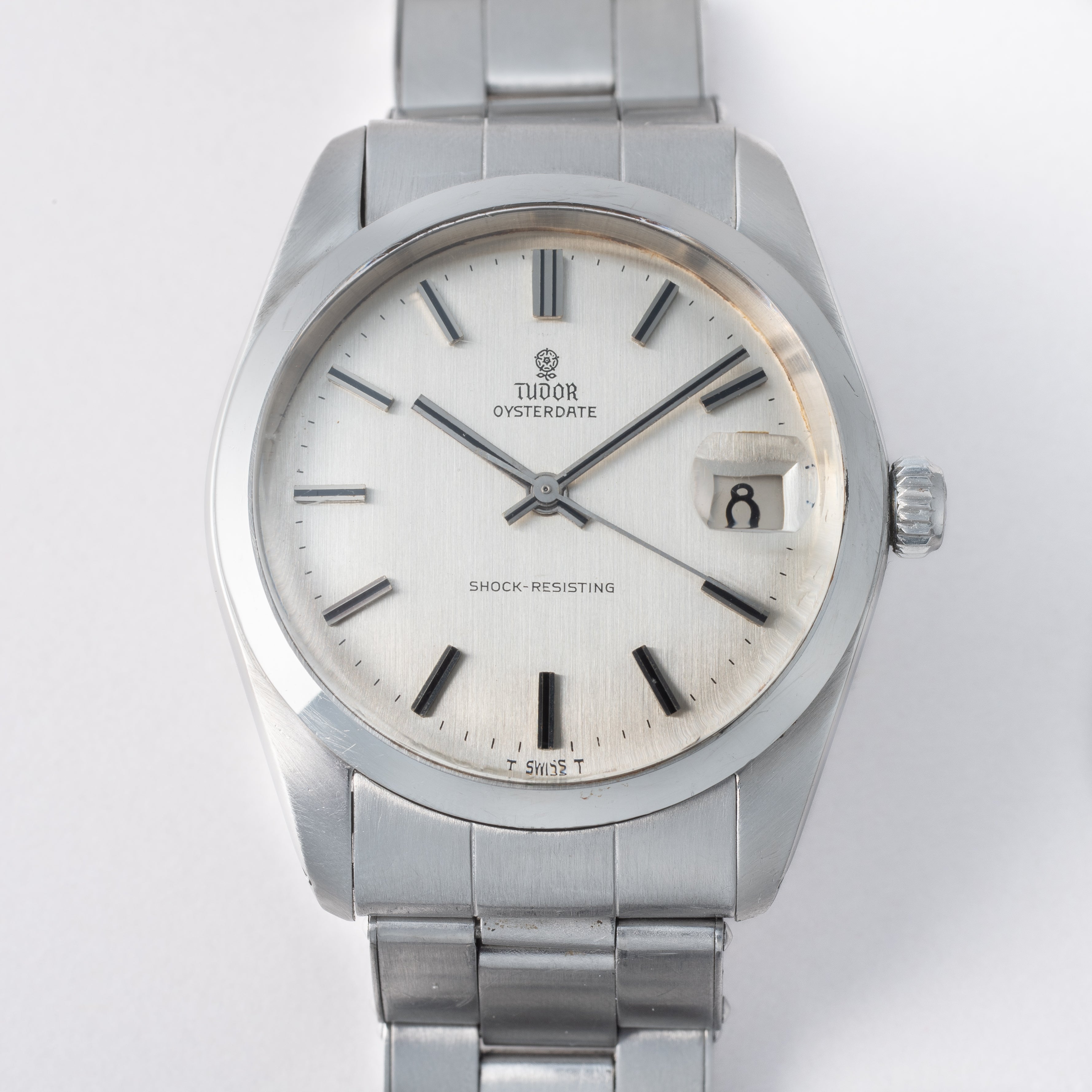 チューダー 小薔薇 オイスターデイト 1966年製 Ref.7962 シルバーダイヤル 王冠リューズ ロレックスリベットブレス付き