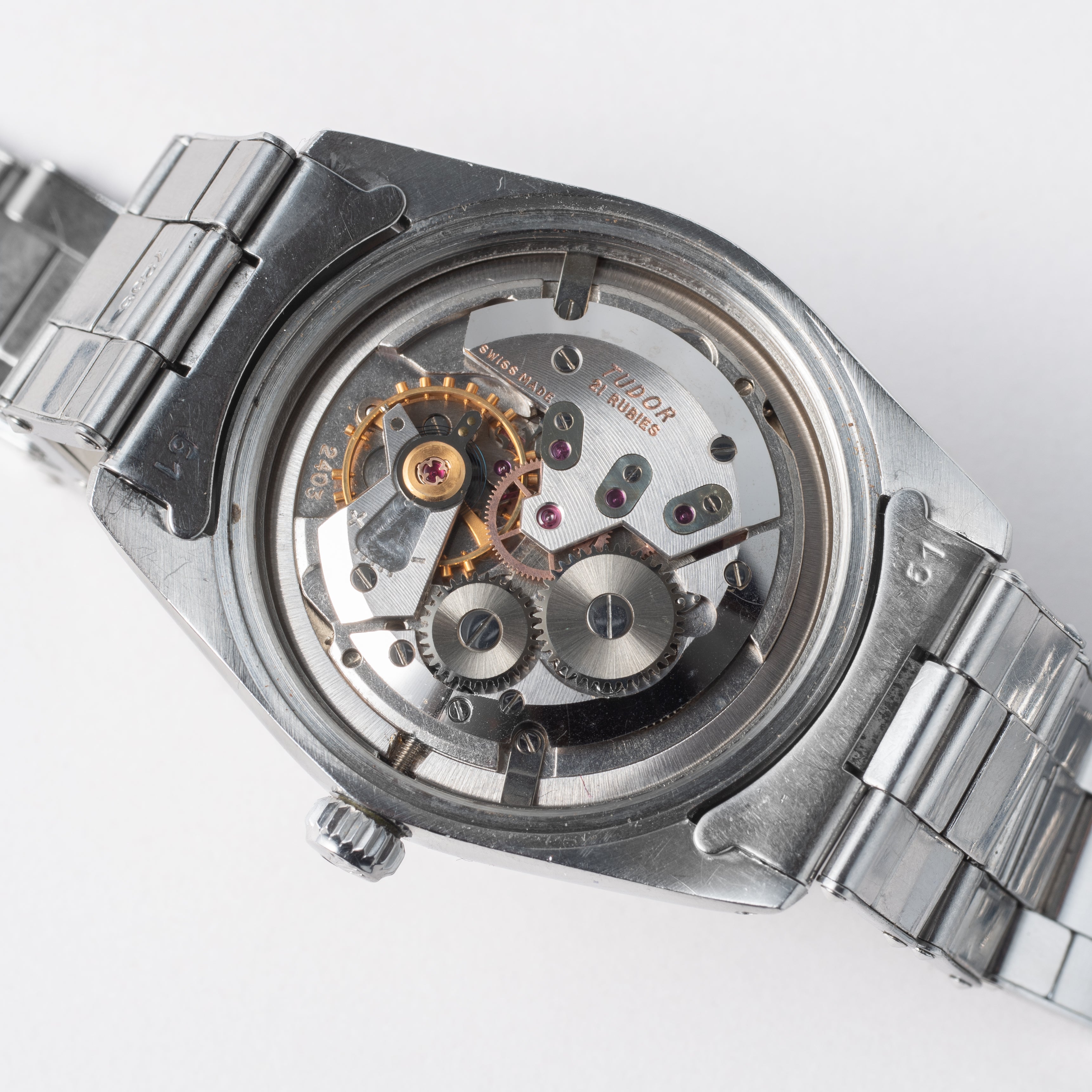 チューダー 小薔薇 オイスターデイト 1966年製 Ref.7962 シルバーダイヤル 王冠リューズ ロレックスリベットブレス付き