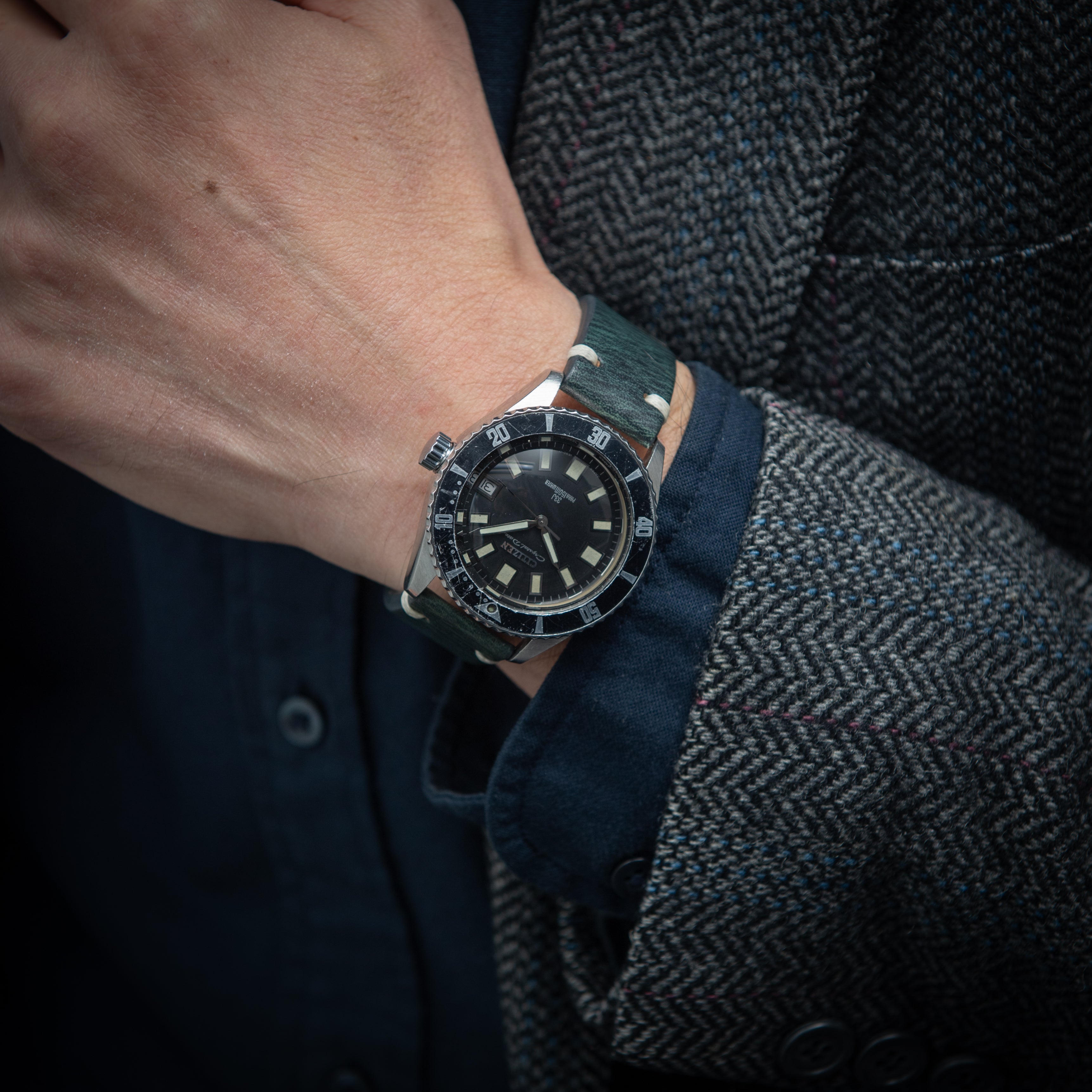 シチズン クリスタルデイト 1968年製 Ref.52802-Y 150mダイバー