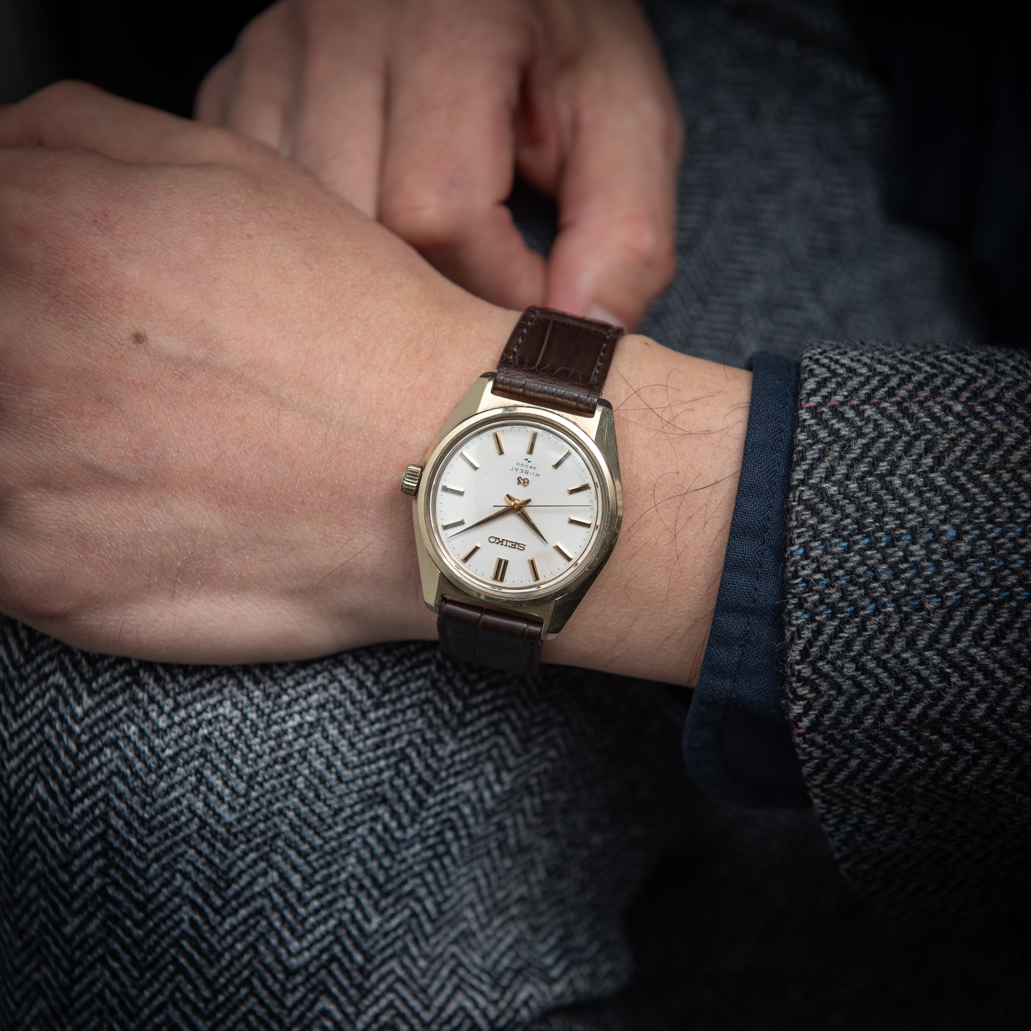 グランドセイコー 手巻き10振動 ハイビート 36000 1968年製 Ref.4520-8000 CAPゴールド 45GS セイコースタイルケース