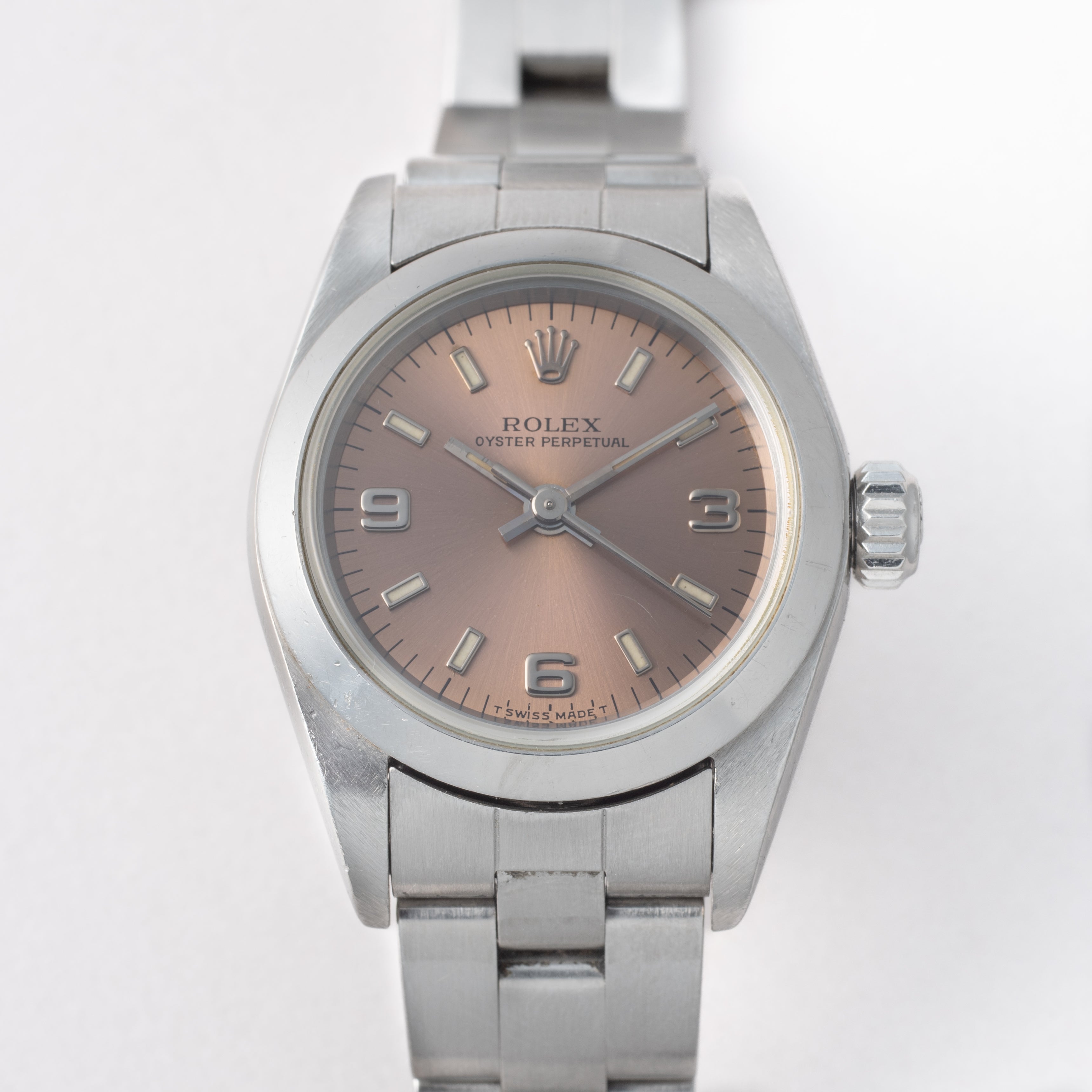 ロレックス レディース オイスターパーペチュアル 1997年~1998年製 Ref.67180 ピンクダイヤル