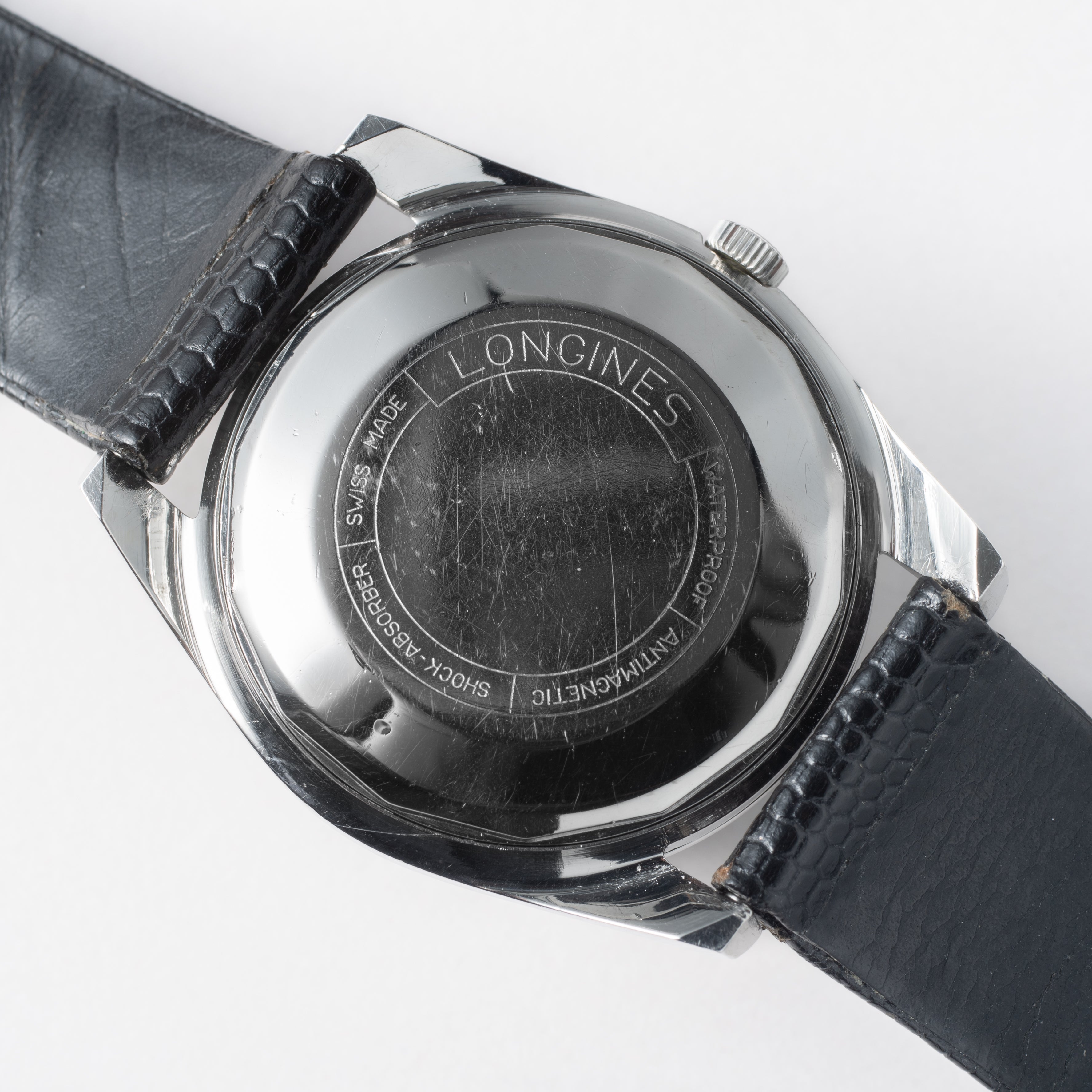 ロンジン コンクエスト1960年代製 Ref.7171-5 ステンレスモデル 純正革ベルト、純正尾錠付き