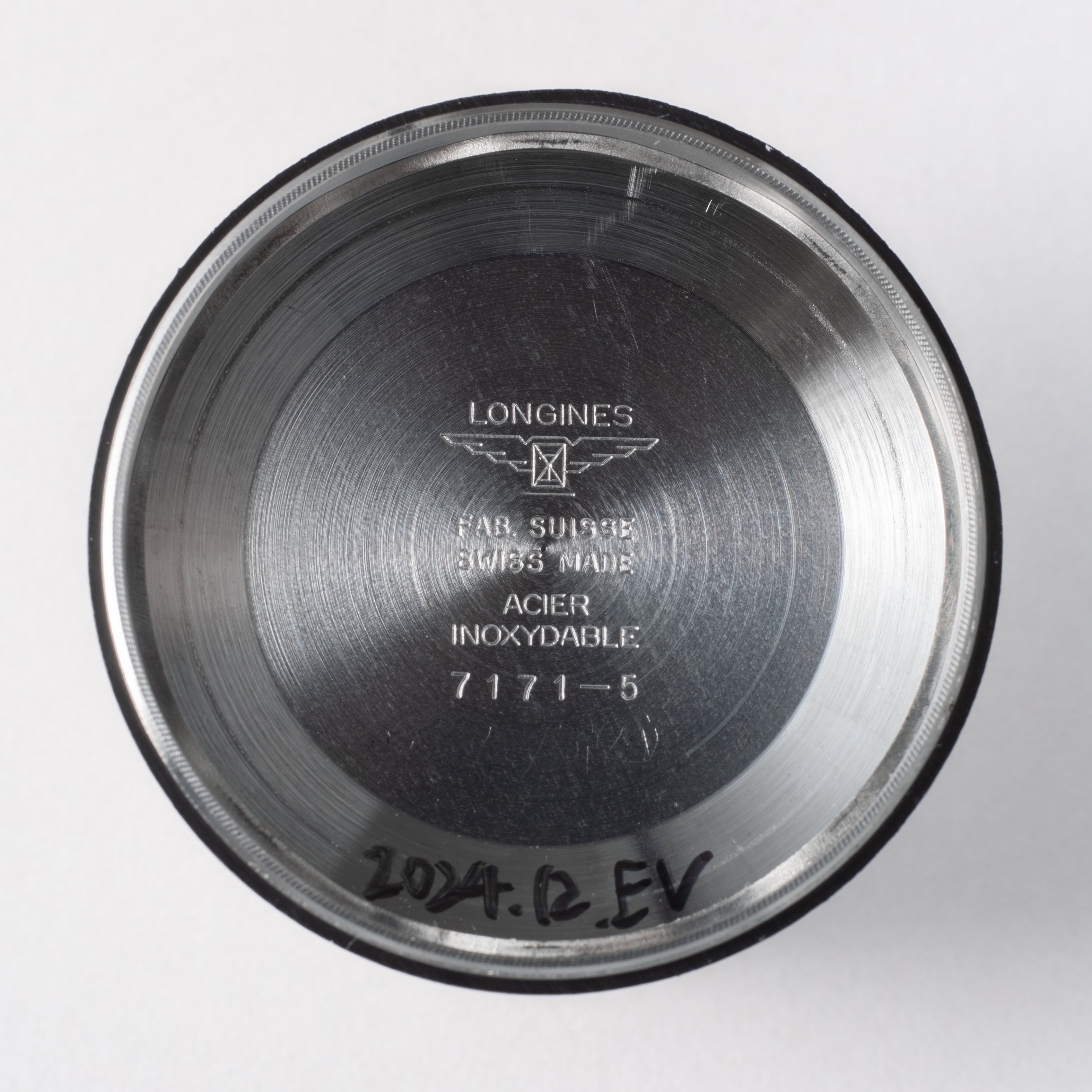 ロンジン コンクエスト1960年代製 Ref.7171-5 ステンレスモデル 純正革ベルト、純正尾錠付き