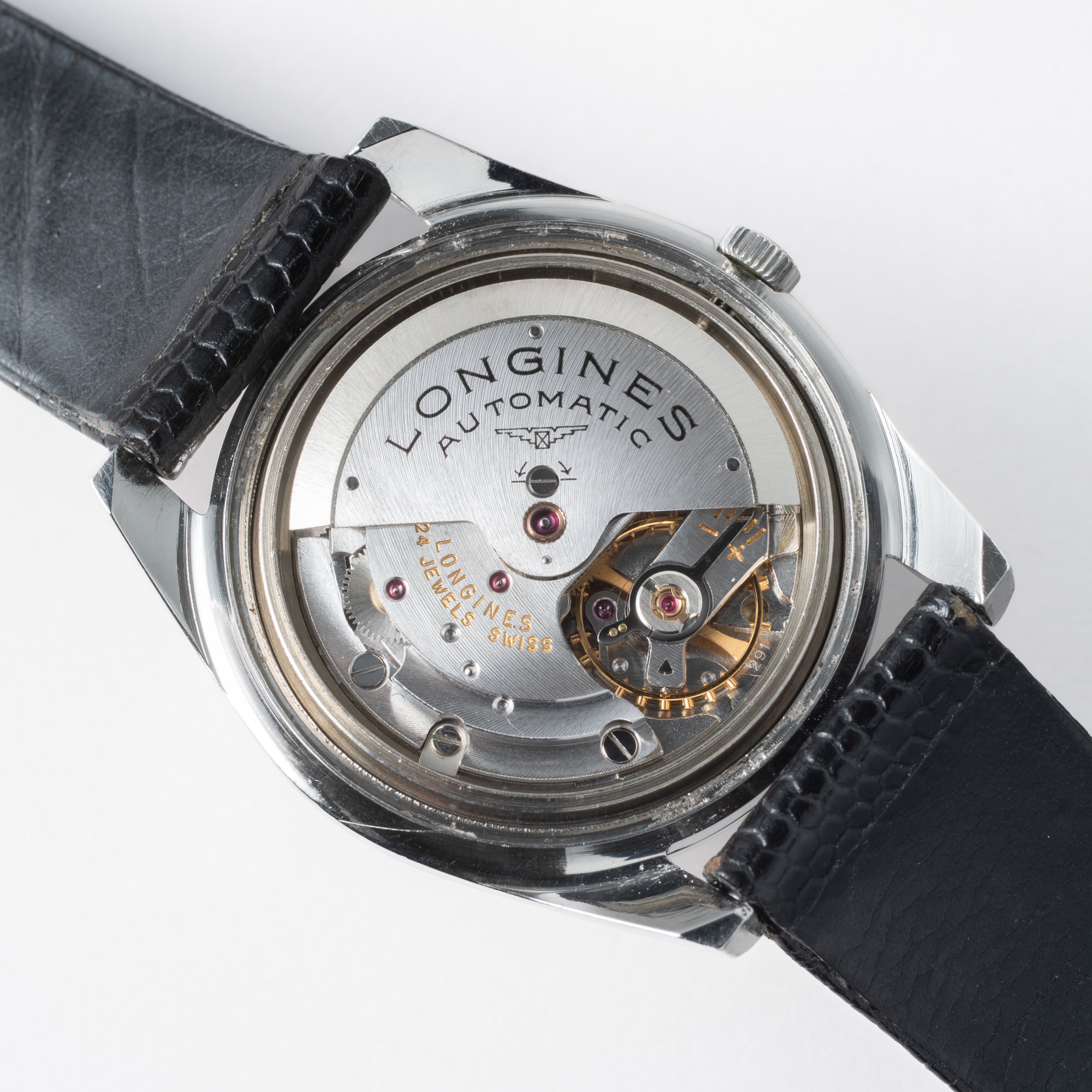 ロンジン コンクエスト1960年代製 Ref.7171-5 ステンレスモデル 純正革ベルト、純正尾錠付き