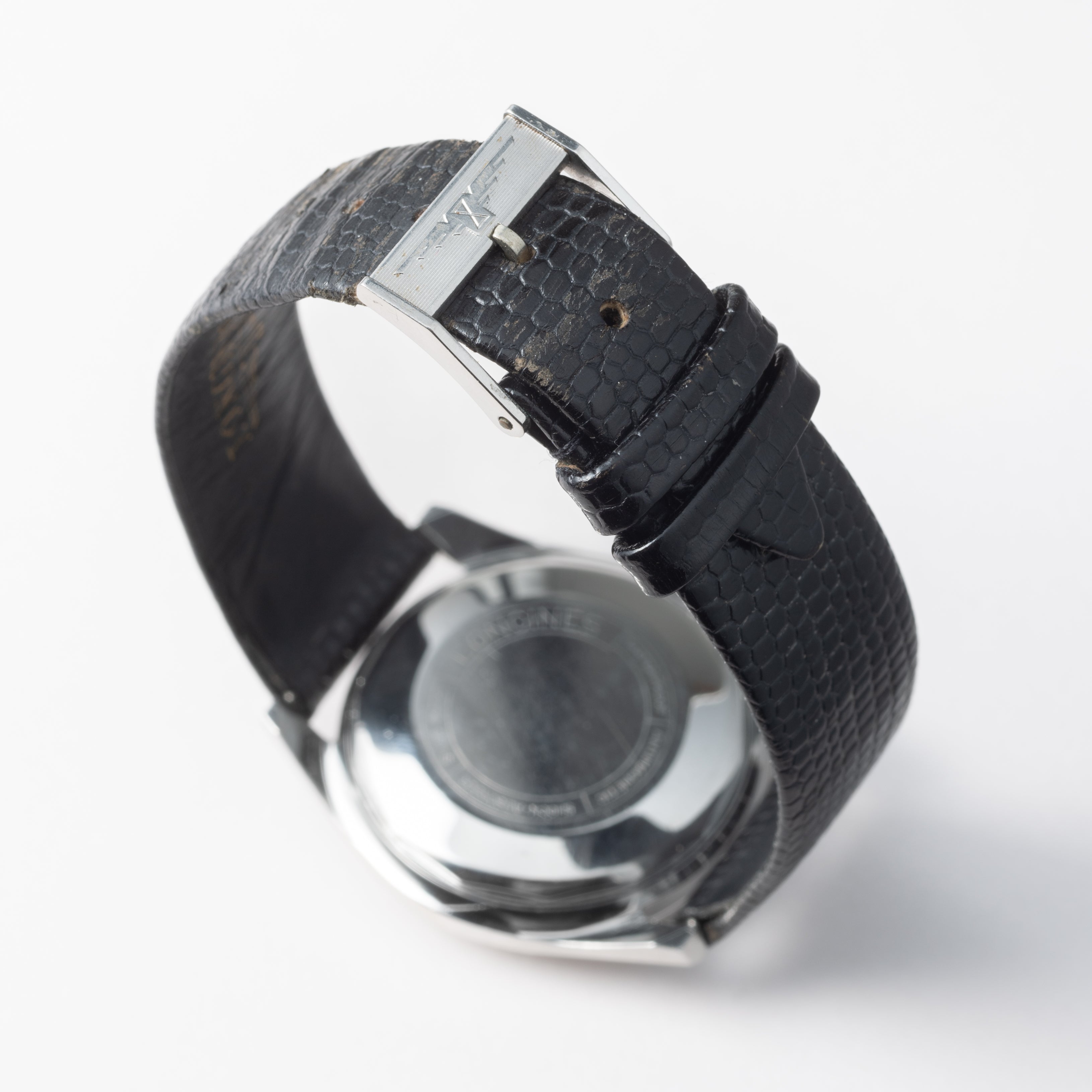 ロンジン コンクエスト1960年代製 Ref.7171-5 ステンレスモデル 純正革ベルト、純正尾錠付き