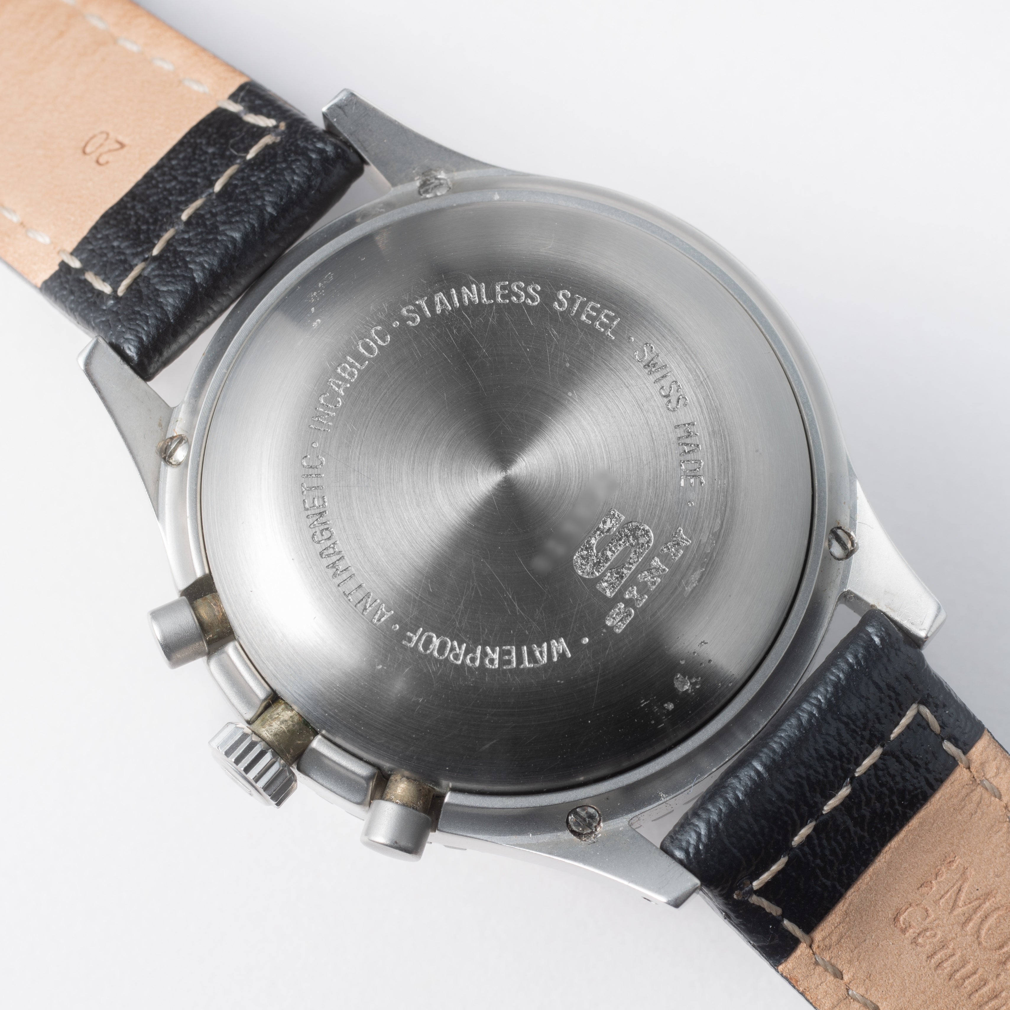 ジン ミリタリークロノグラフ 1990年代製 レマニアCal.5100搭載自動巻き 純正尾錠付き