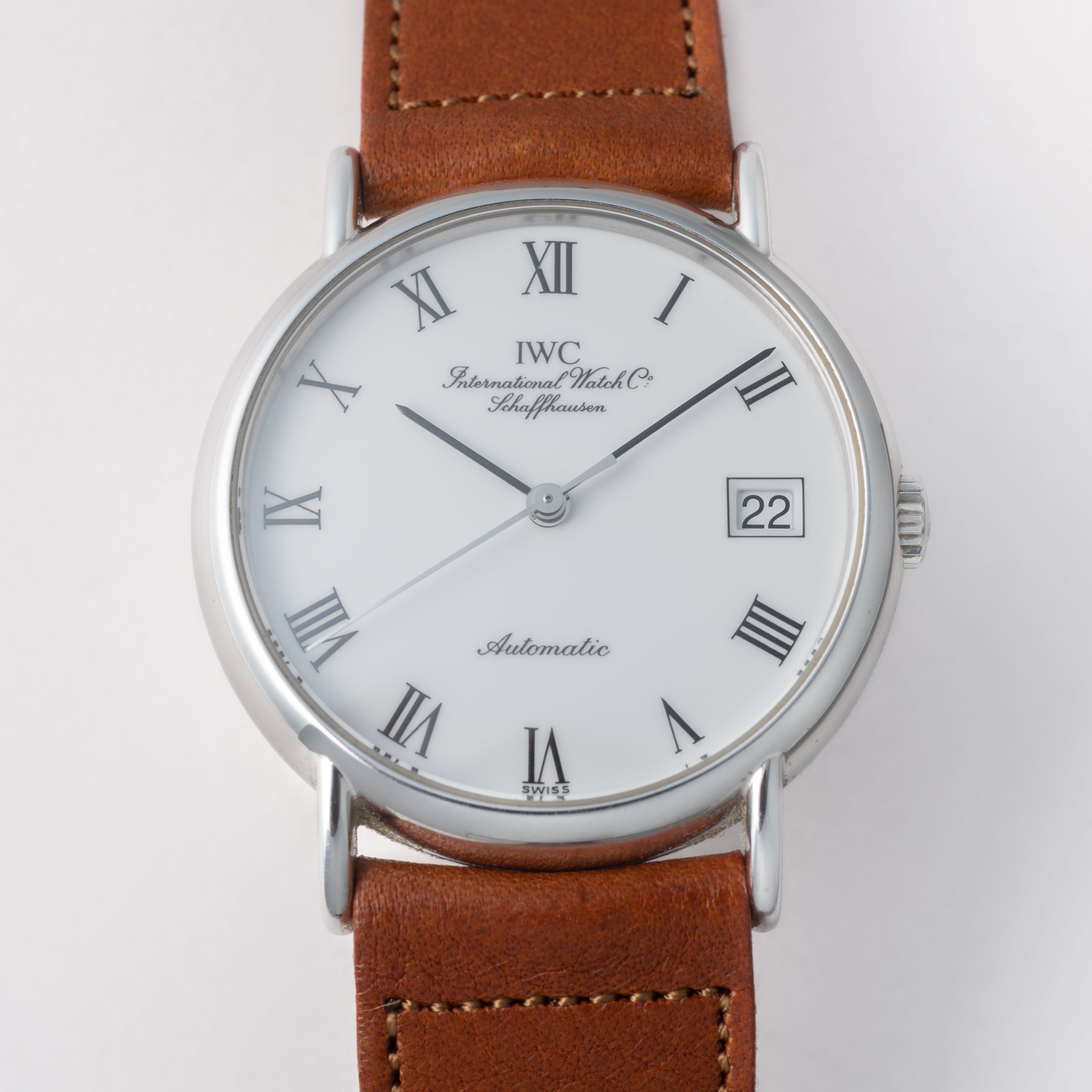 IWC ポートフィノ 2001年製 ホワイトローマンダイヤル 純正尾錠付き