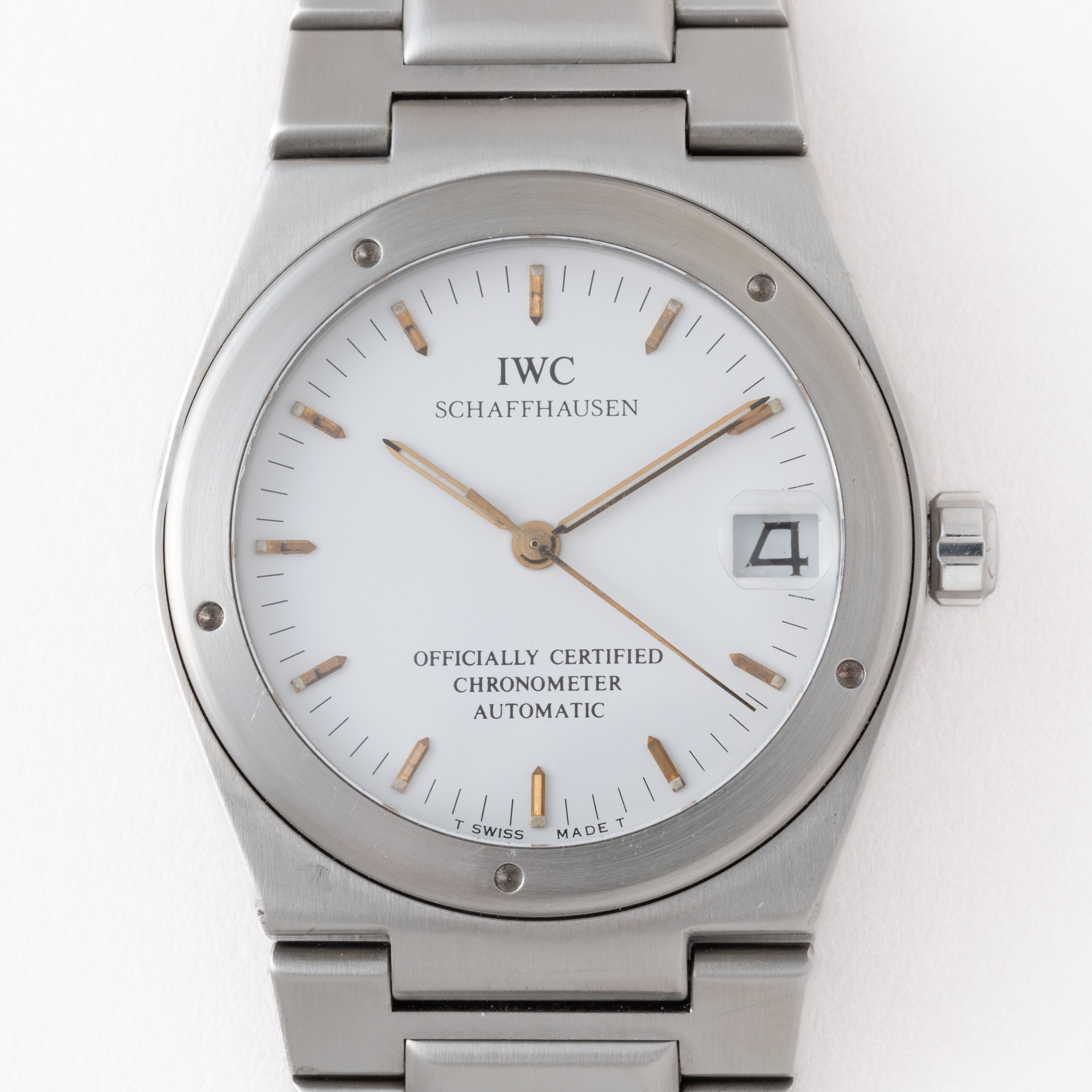 IWC インヂュニア Ref.3521 ホワイトダイヤル 1993年製 Cal.887/2 クロノメーター
