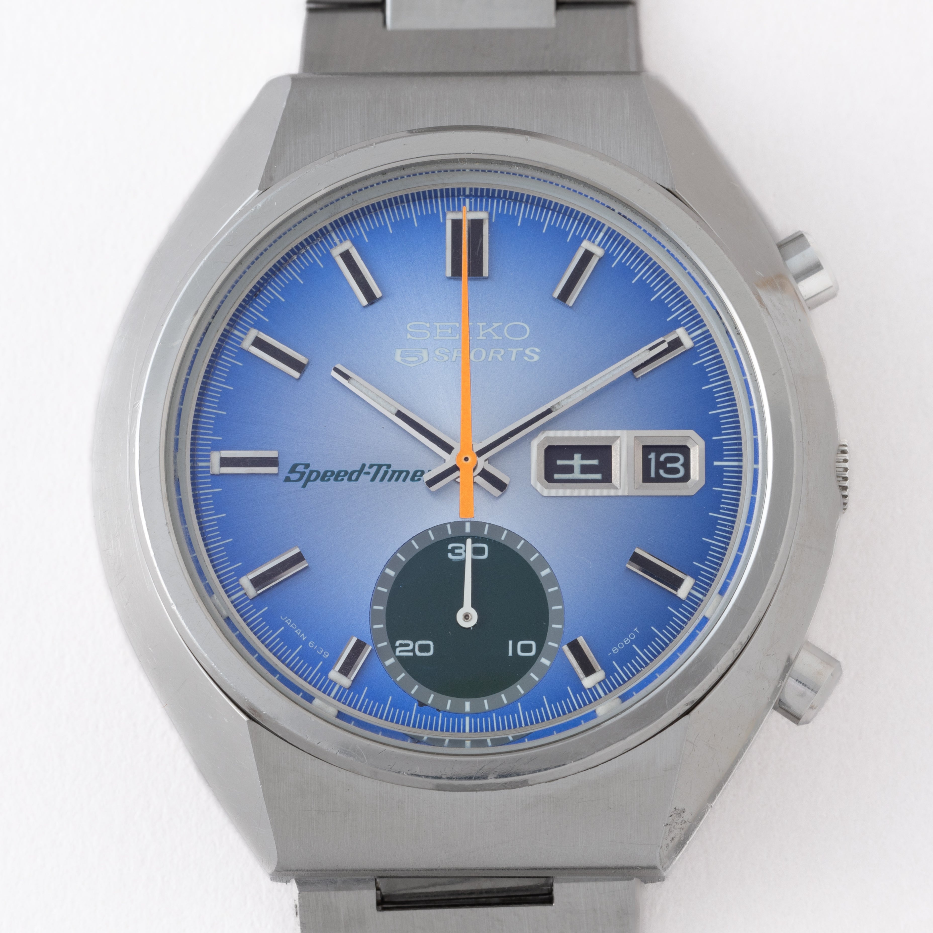 セイコー 1973年製 5スポーツ スピードタイマー Ref.6139-8040 ブルーグラデーションダイヤル