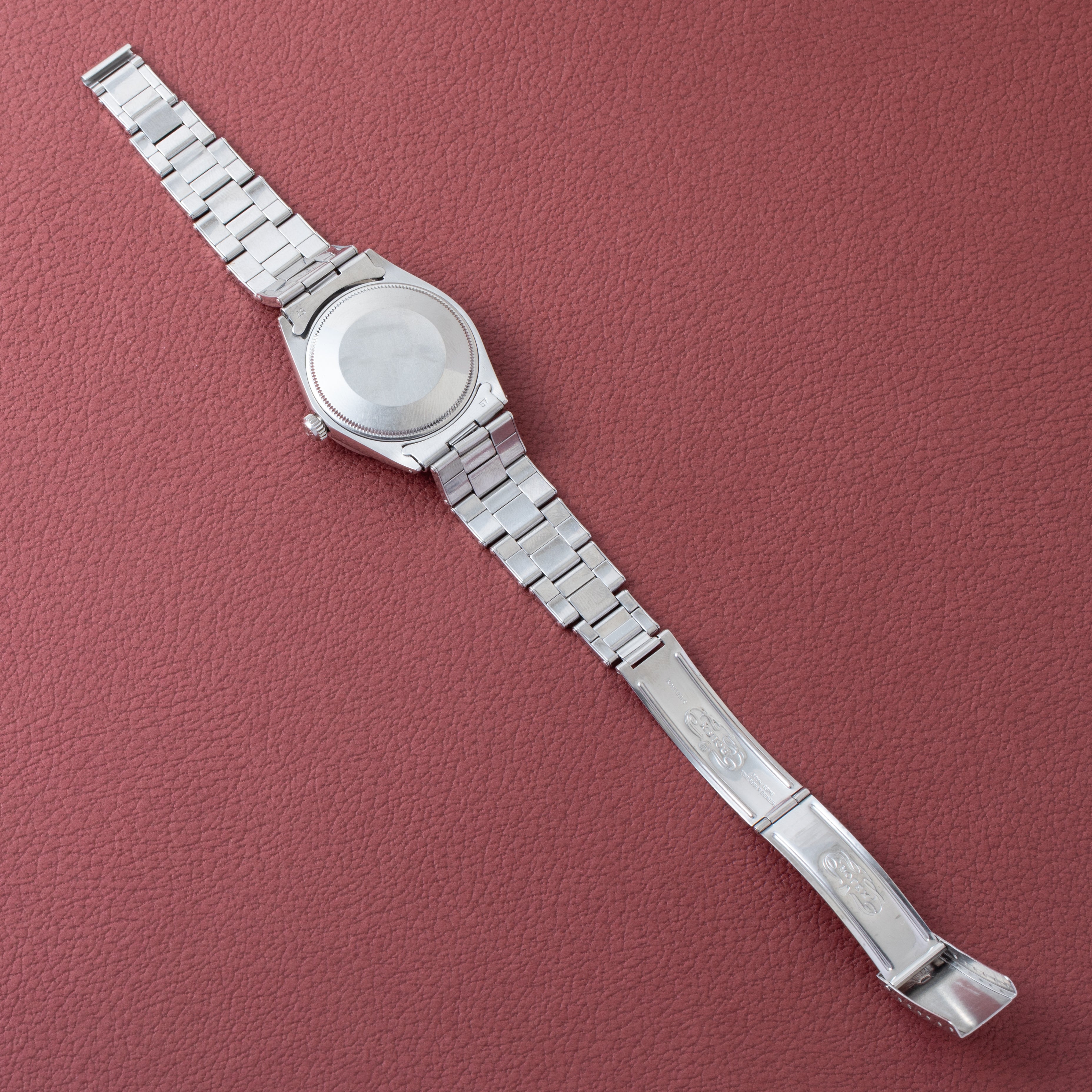 ロレックス オイスターパーペチュアル エンジンターンドベゼル 1969年製 Ref.1007 グレーダイヤル  純正リベットブレス