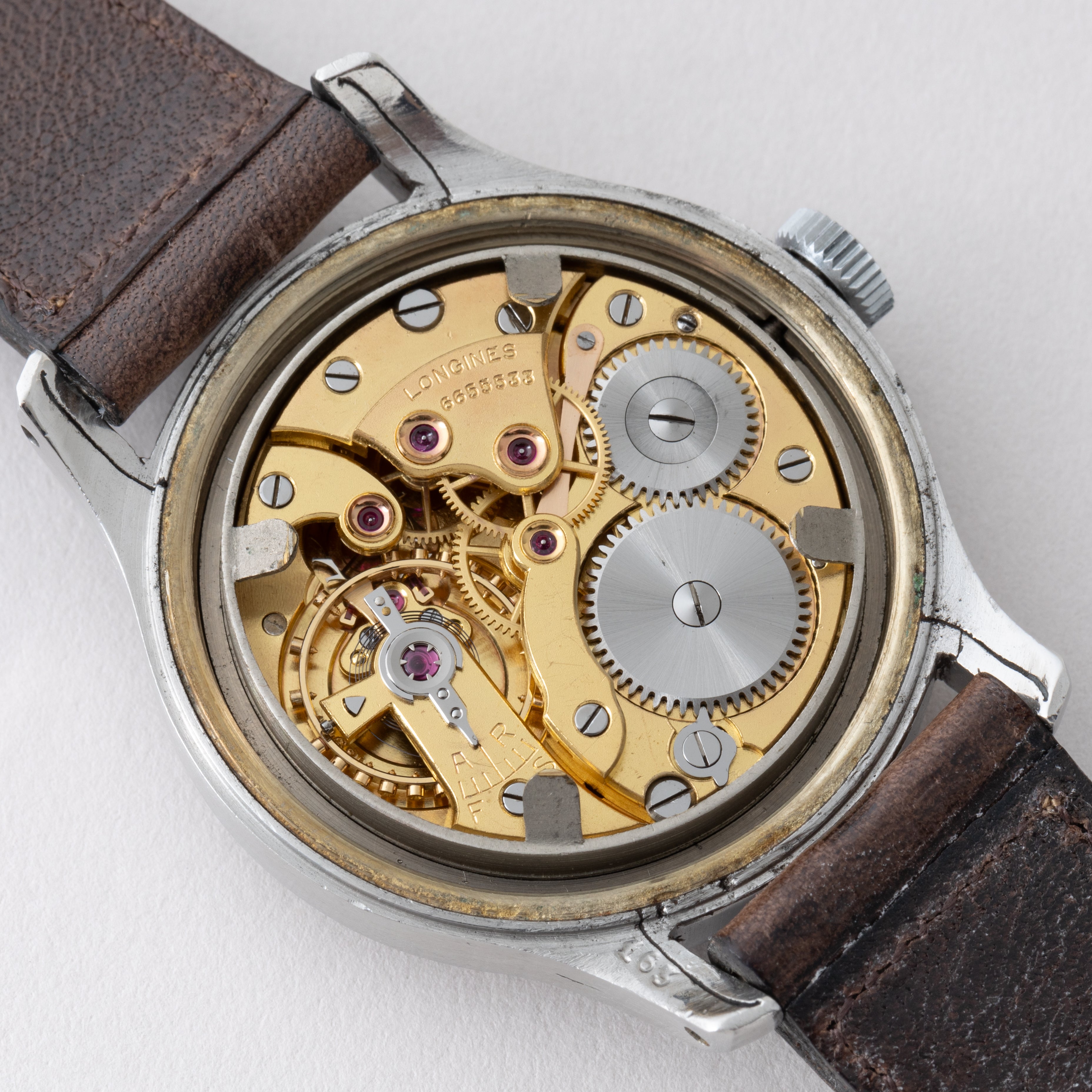 ロンジン セイタケ 1940年代製 35mmケース ステップベゼル 12.68N