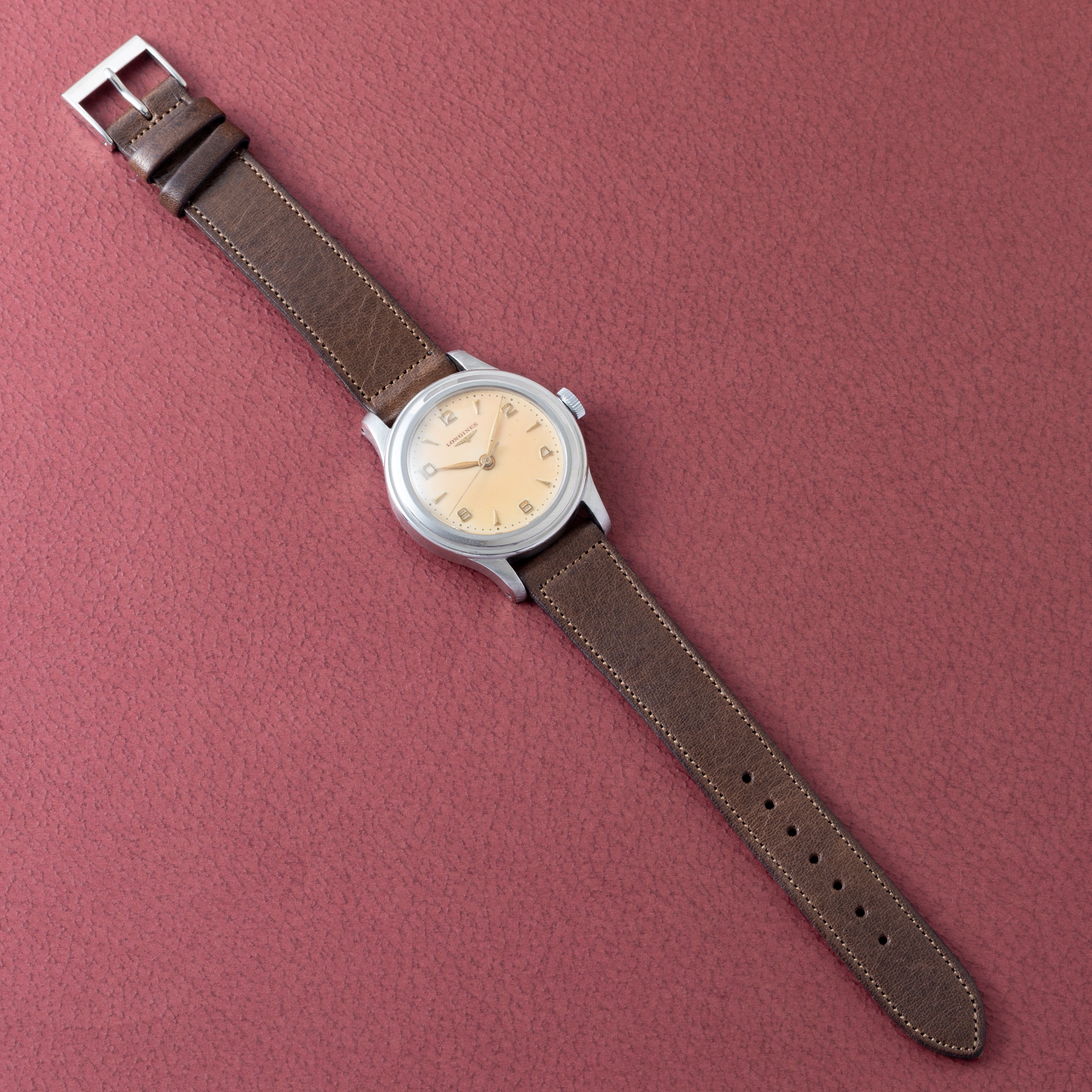 ロンジン セイタケ 1940年代製 35mmケース ステップベゼル 12.68N