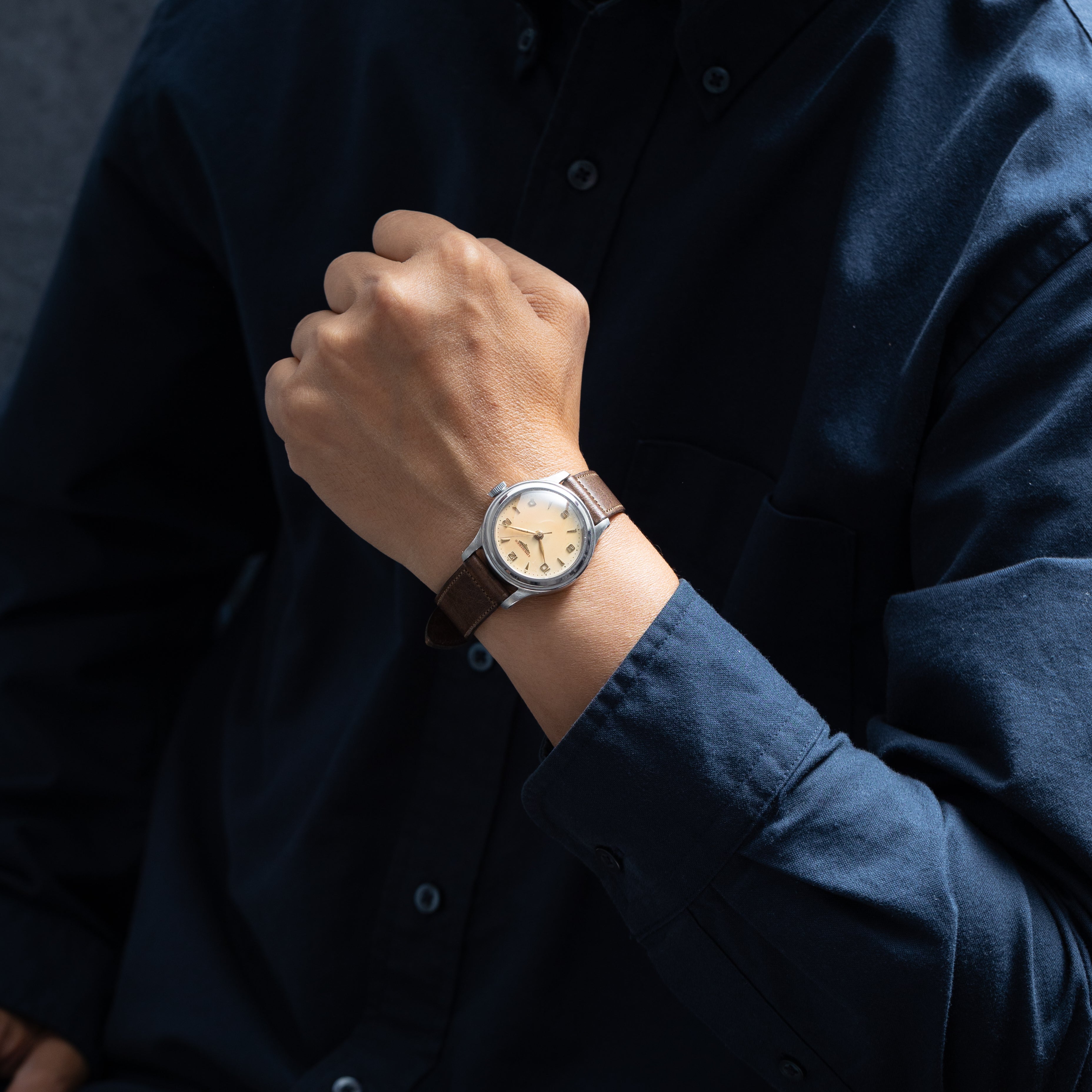 ロンジン セイタケ 1940年代製 35mmケース ステップベゼル 12.68N