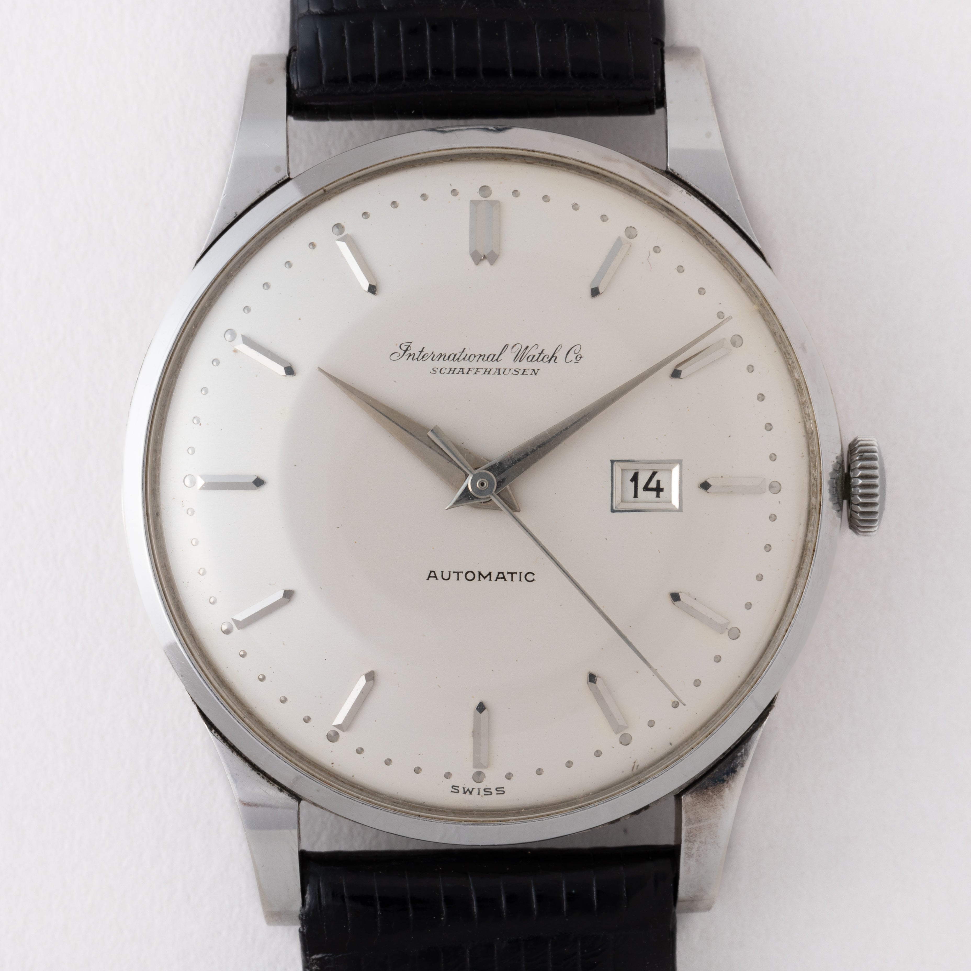 IWC ラウンドケース 1960年製/昭和35年製 寄り目 Cal.8531 砲弾インデックス プラチナケース Ref.140263