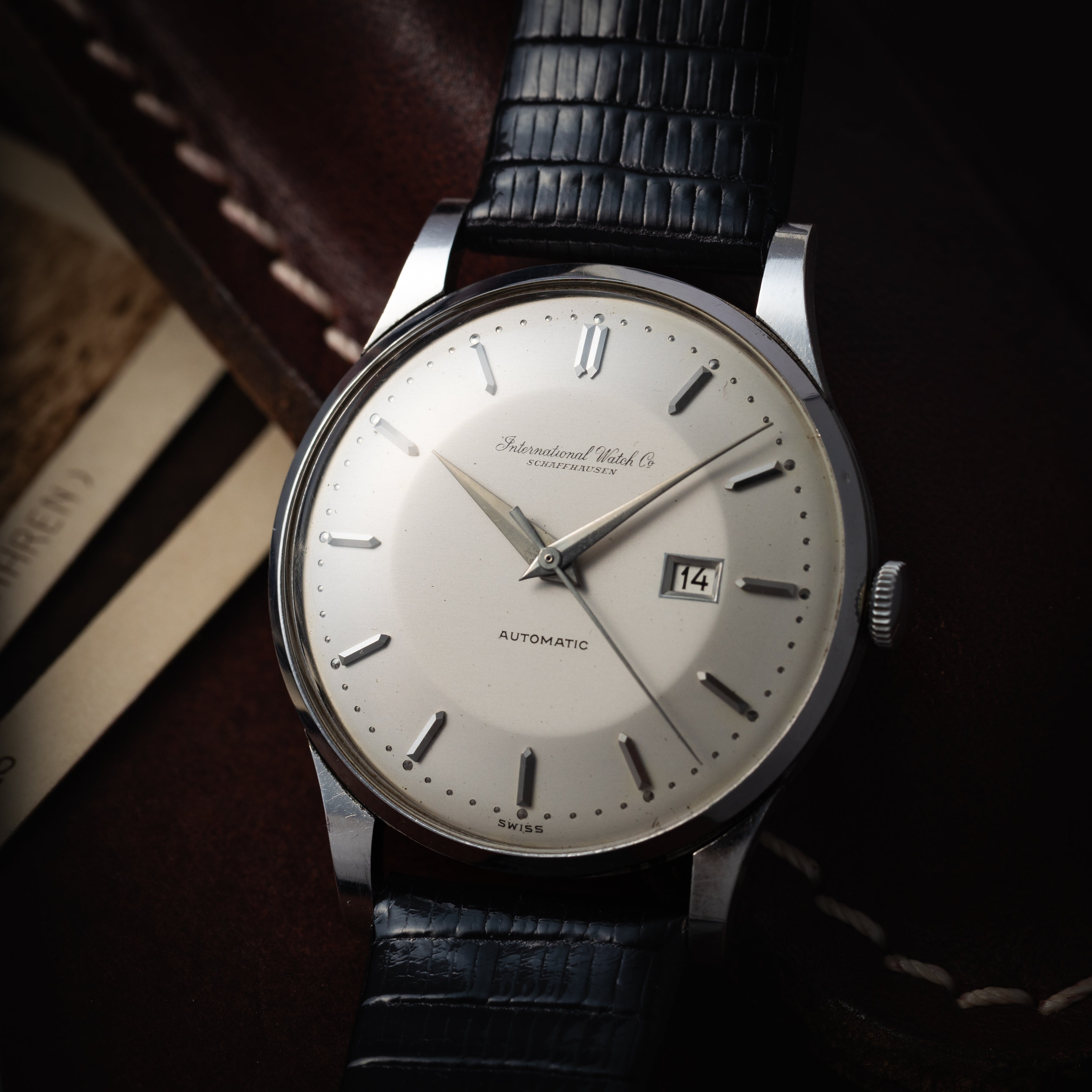 IWC ラウンドケース 1960年製/昭和35年製 寄り目 Cal.8531 砲弾インデックス プラチナケース Ref.140263