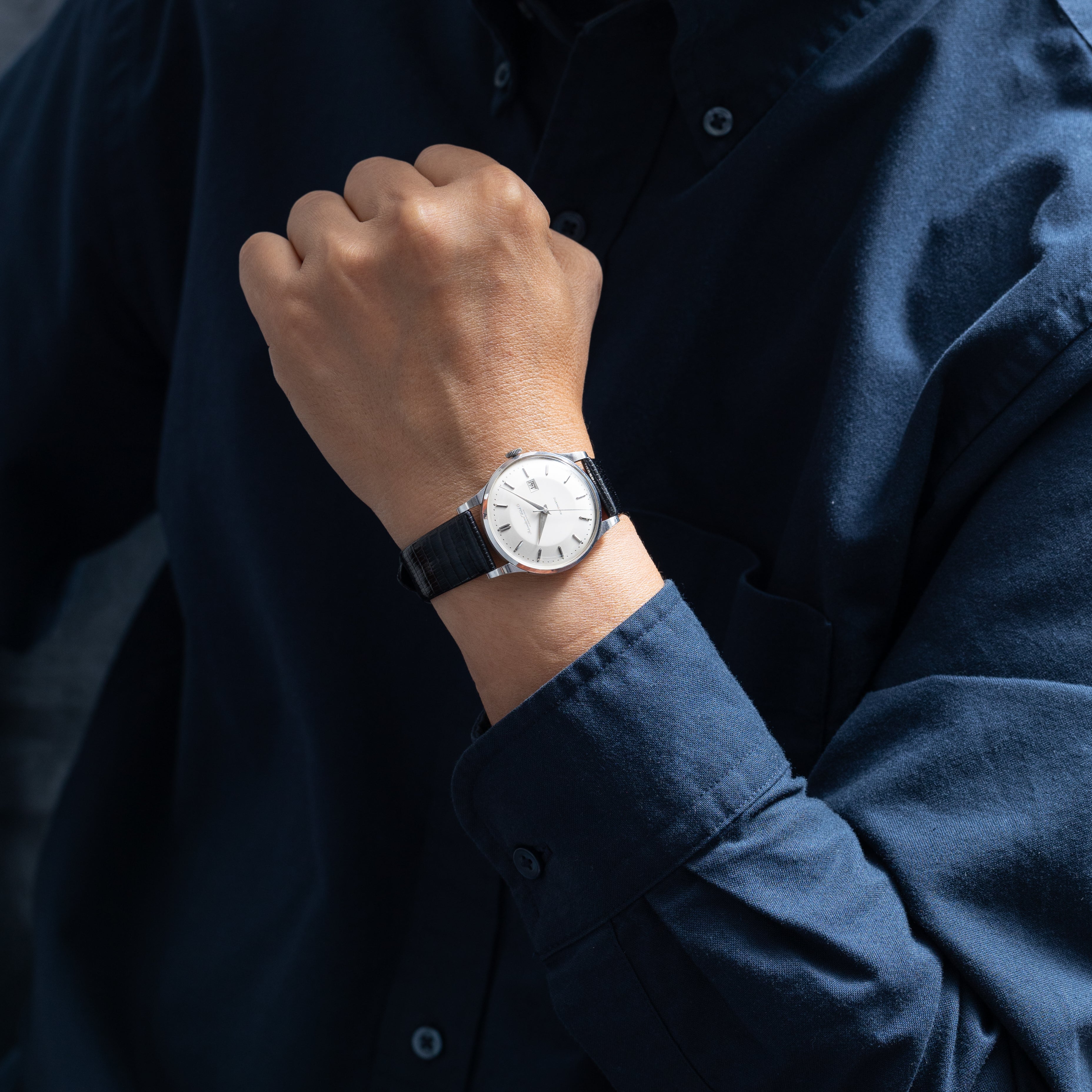 IWC ラウンドケース 1960年製/昭和35年製 寄り目 Cal.8531 砲弾インデックス プラチナケース Ref.140263