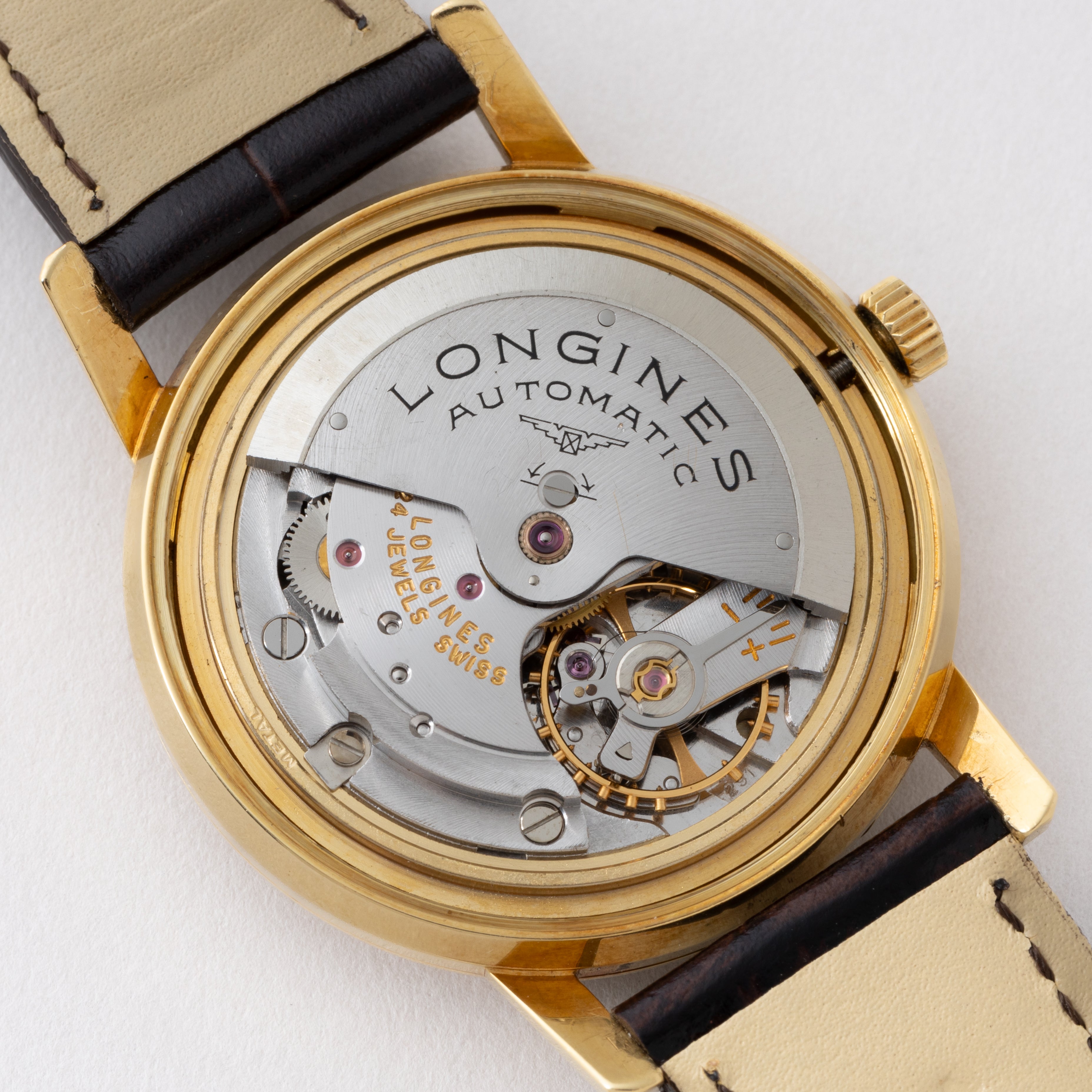 ロンジン コンクエスト デラックス 1966年製 18金無垢ラウンドケース 純正GF尾錠付き