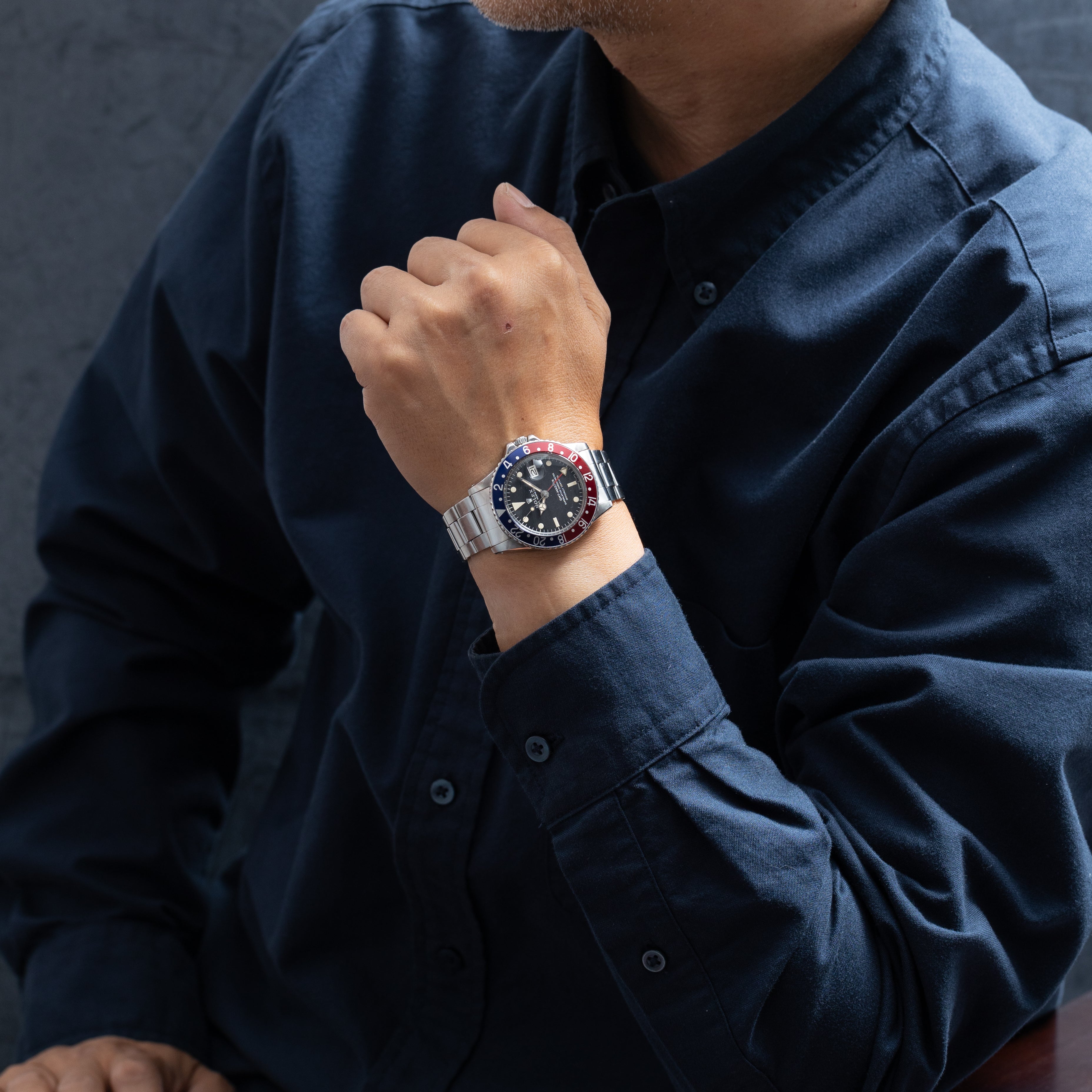 ロレックス GMTマスター ロングEダイヤル ペプシベゼル 1971年製 Ref.1675