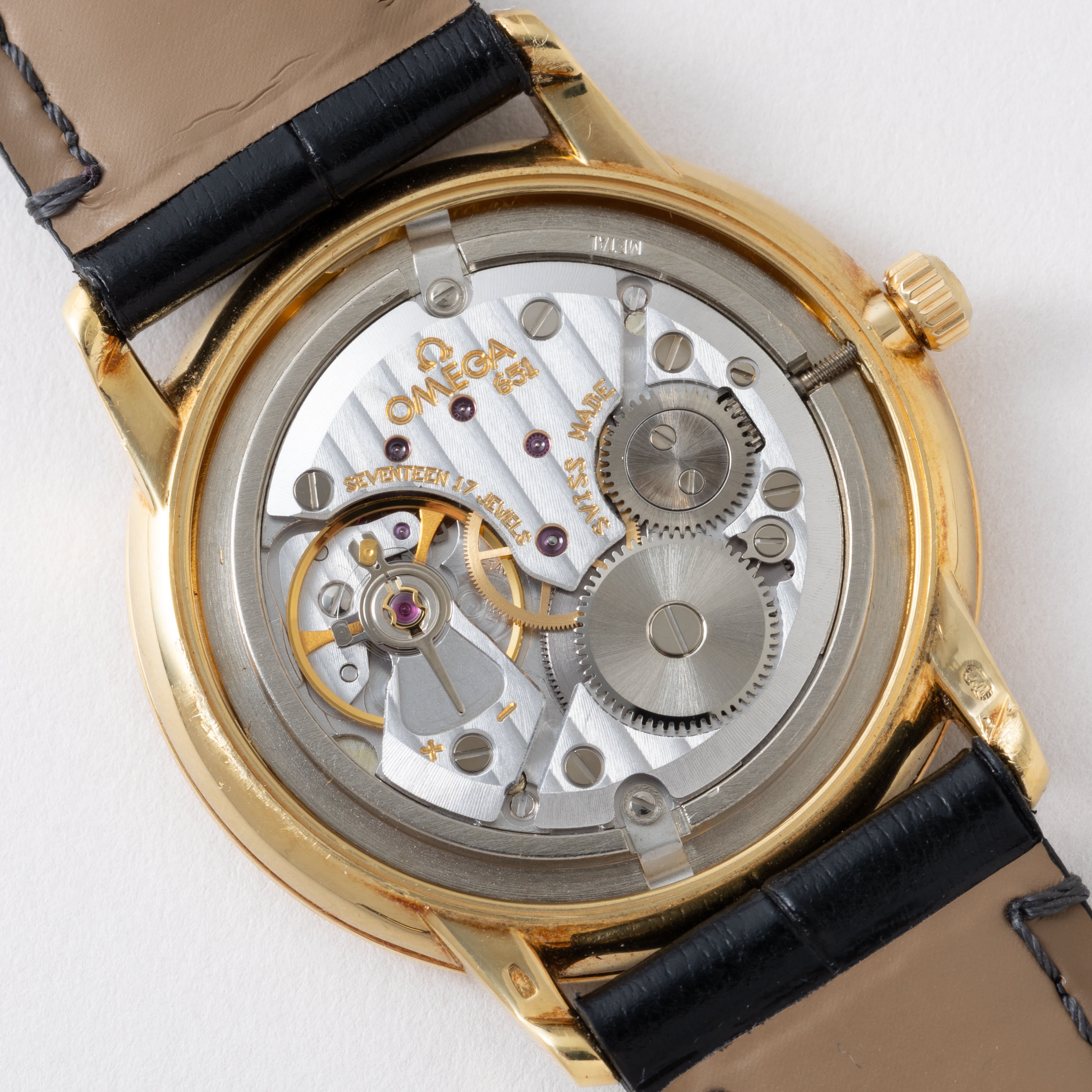 オメガ デ・ヴィル 1993年製 プレステージ 18金無垢 Ref.125.0050 純正尾錠付き