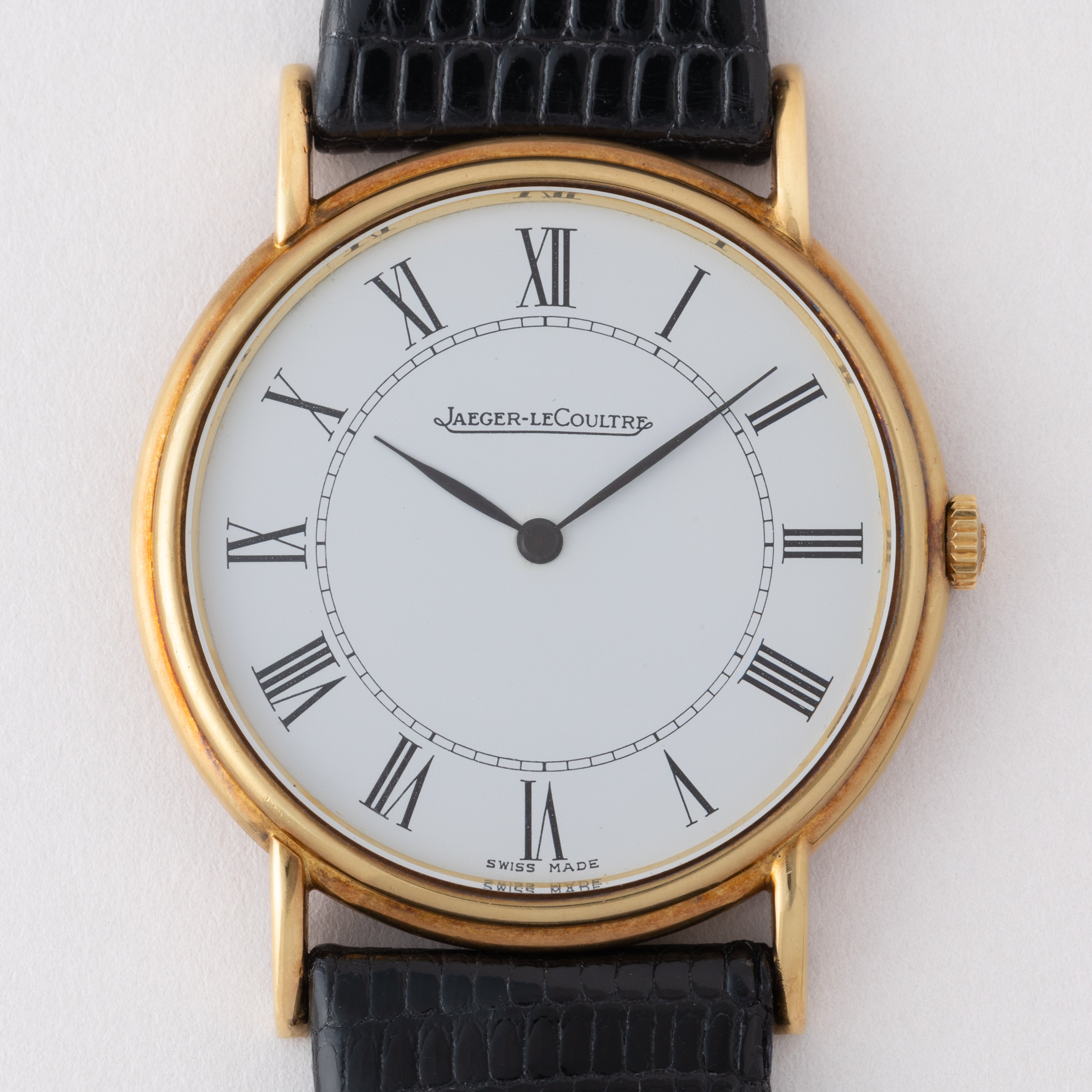 ジャガールクルト 1970年代製 18金無垢ラウンドケース ローマンダイヤル