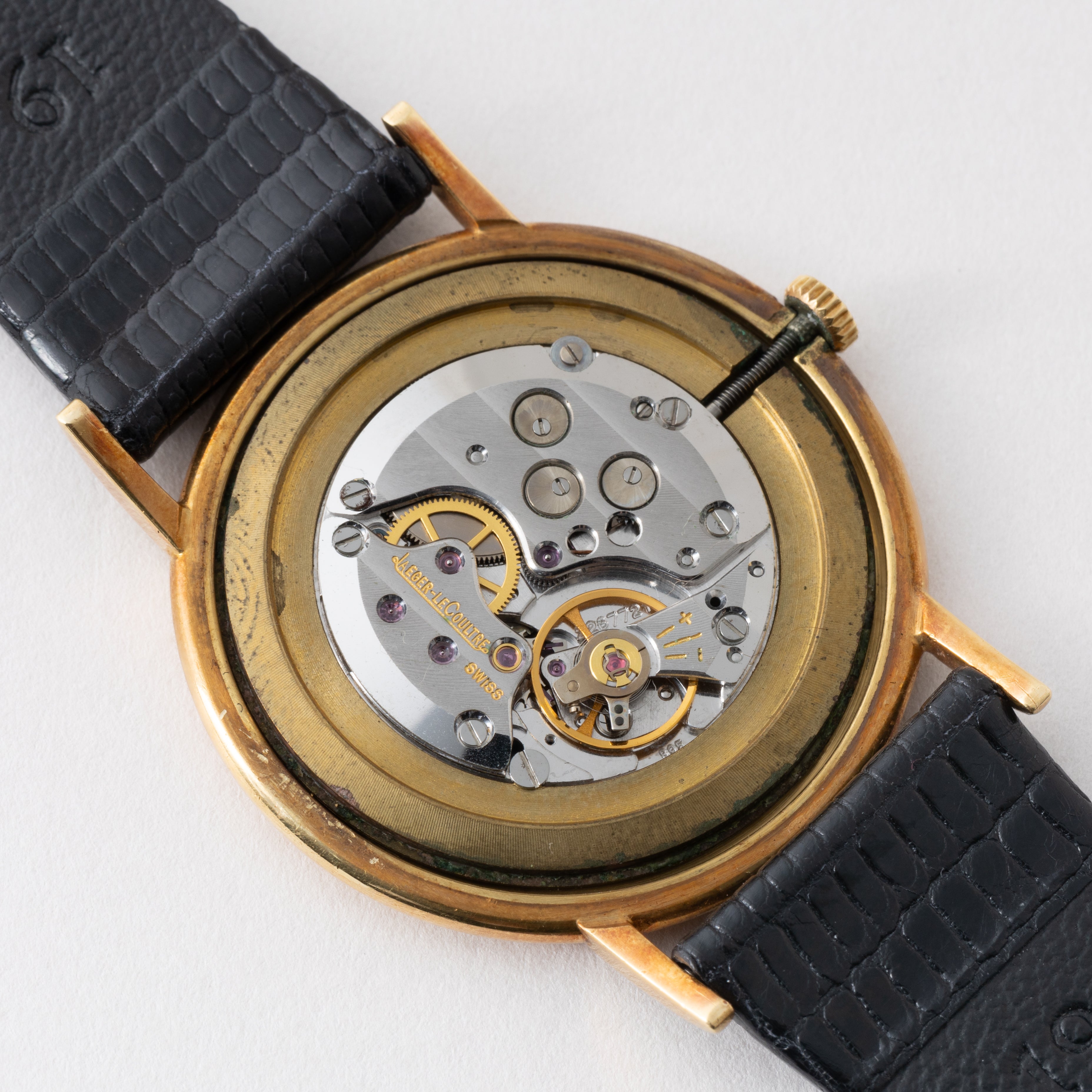 ジャガールクルト 1970年代製 18金無垢ラウンドケース ローマンダイヤル