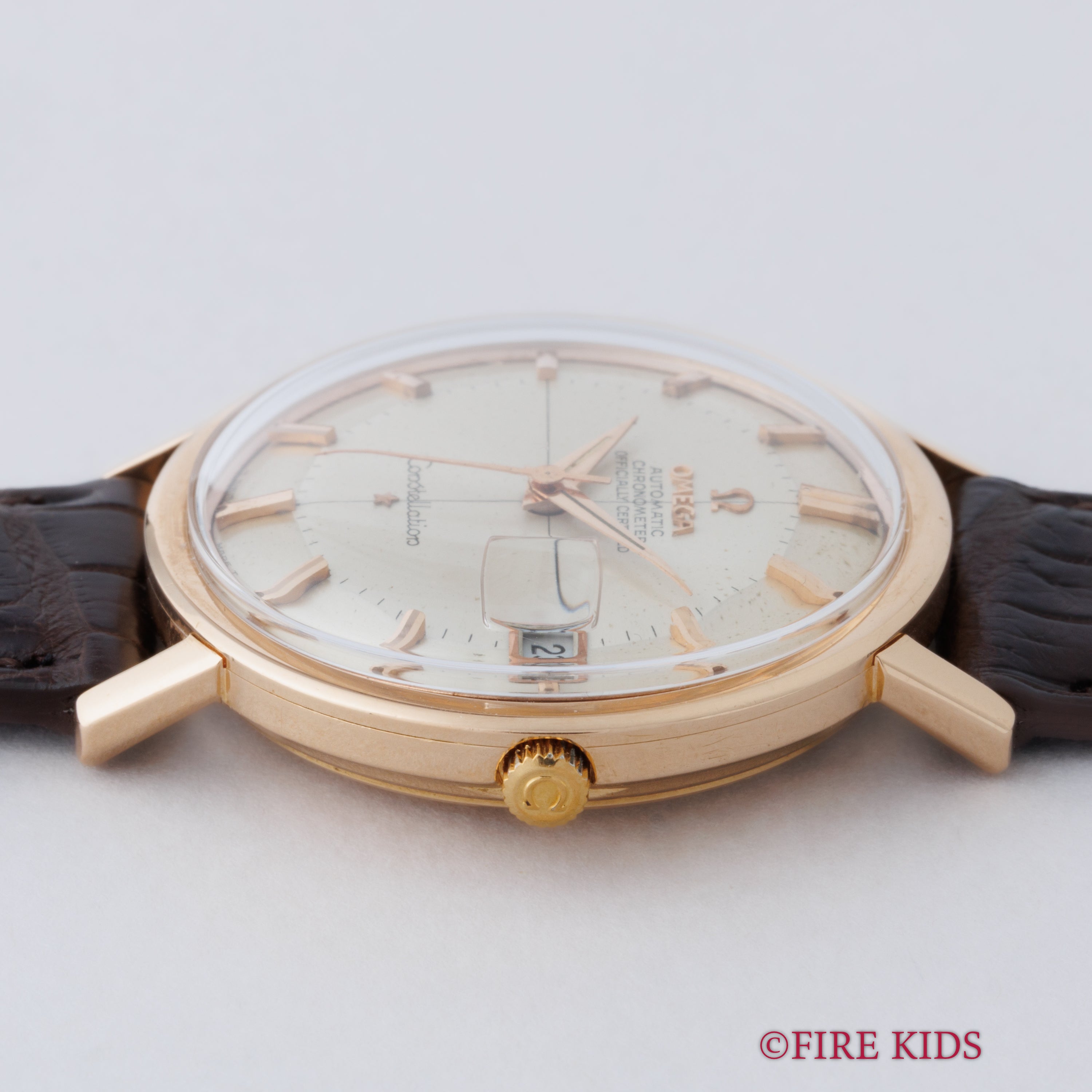 オメガ 1966年製 コンステレーション 18金無垢ピンクゴールドケース 自動巻クロノメーター Ref.168.004 Cal.561