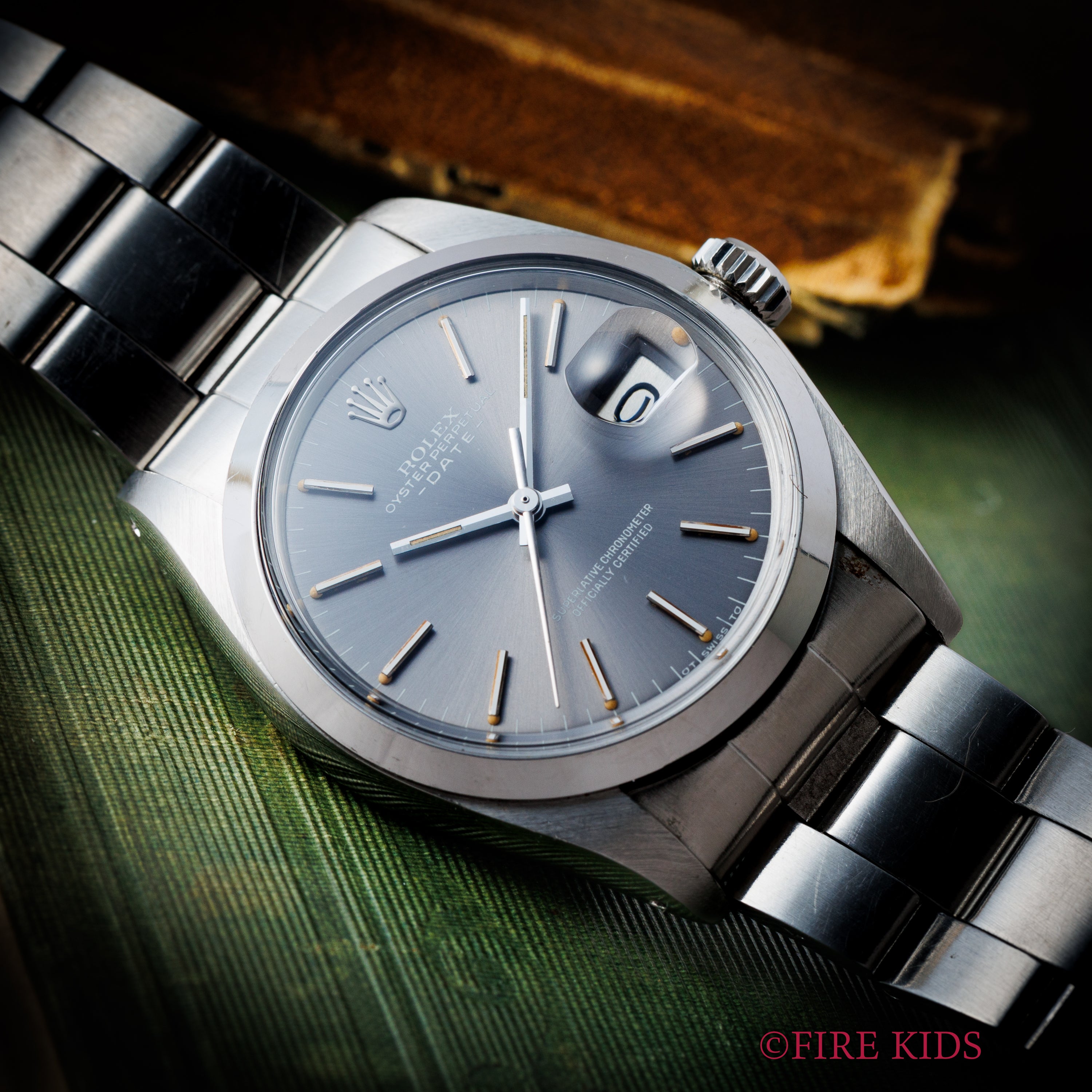 ロレックス 1972年製 オイスターパーペチュアルデイト Ref.1500 グレーゴーストダイヤル 純正巻きオイスターブレス