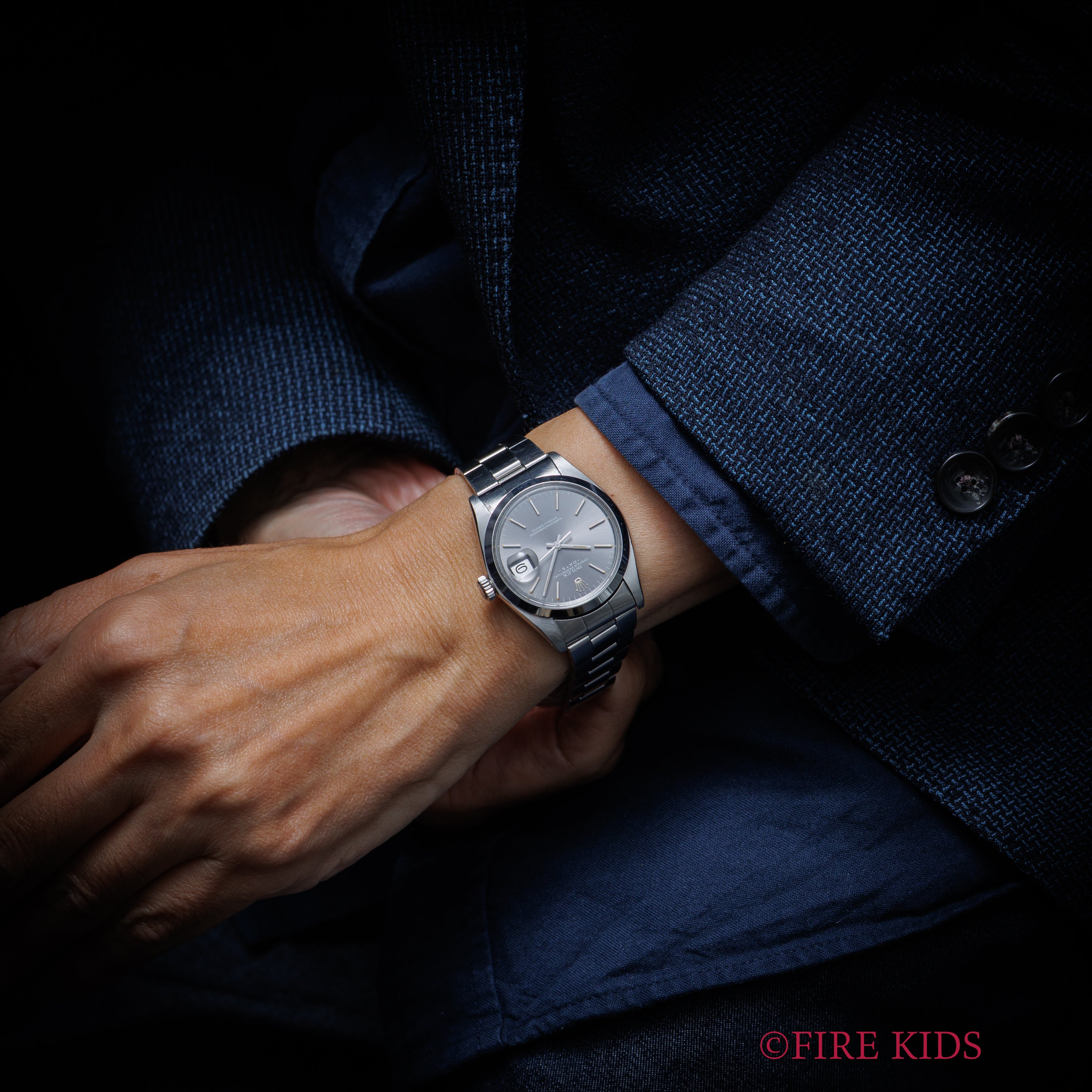 ロレックス 1972年製 オイスターパーペチュアルデイト Ref.1500 グレーゴーストダイヤル 純正巻きオイスターブレス