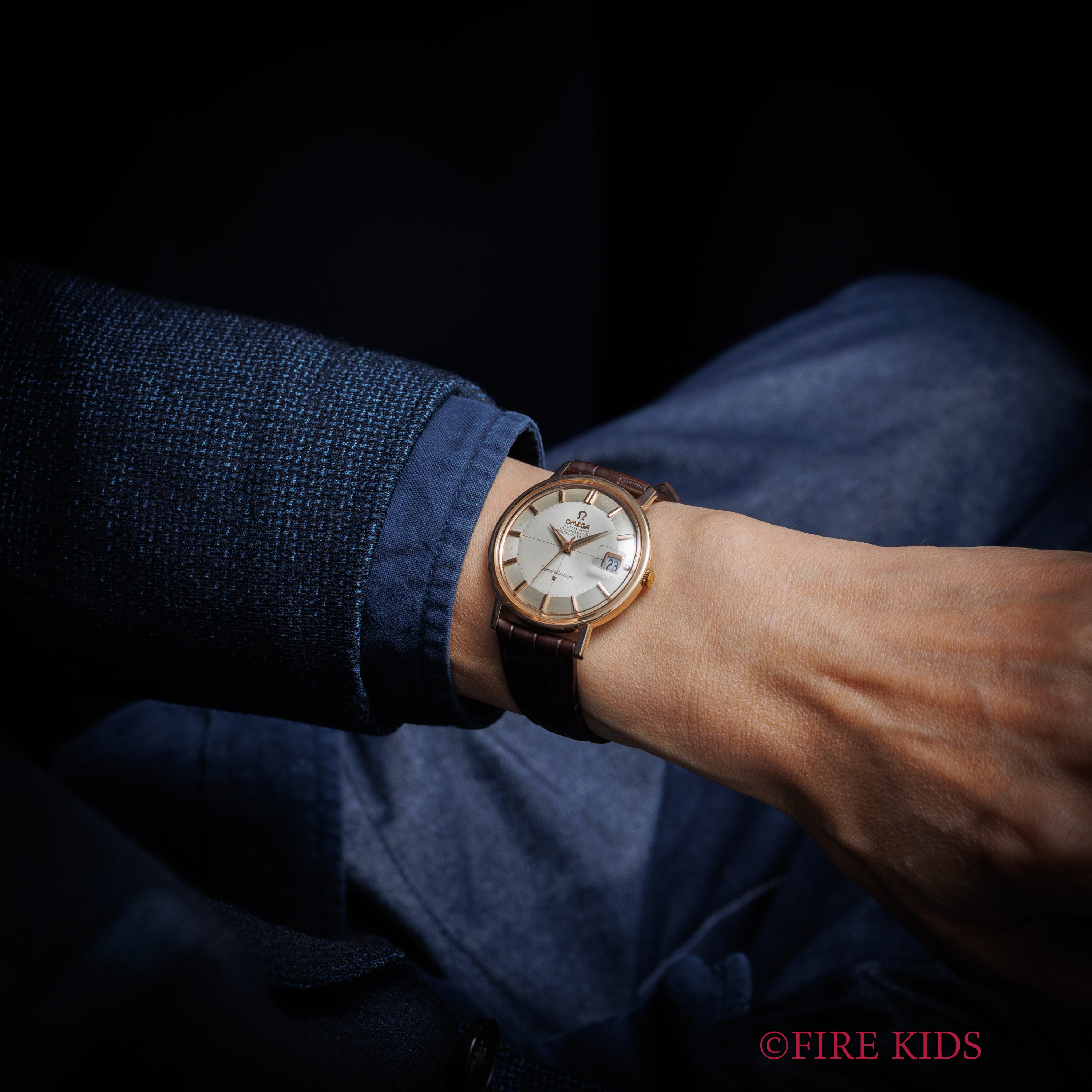 オメガ 1966年製 コンステレーション 18金無垢ピンクゴールドケース 自動巻クロノメーター Ref.168.004 Cal.561