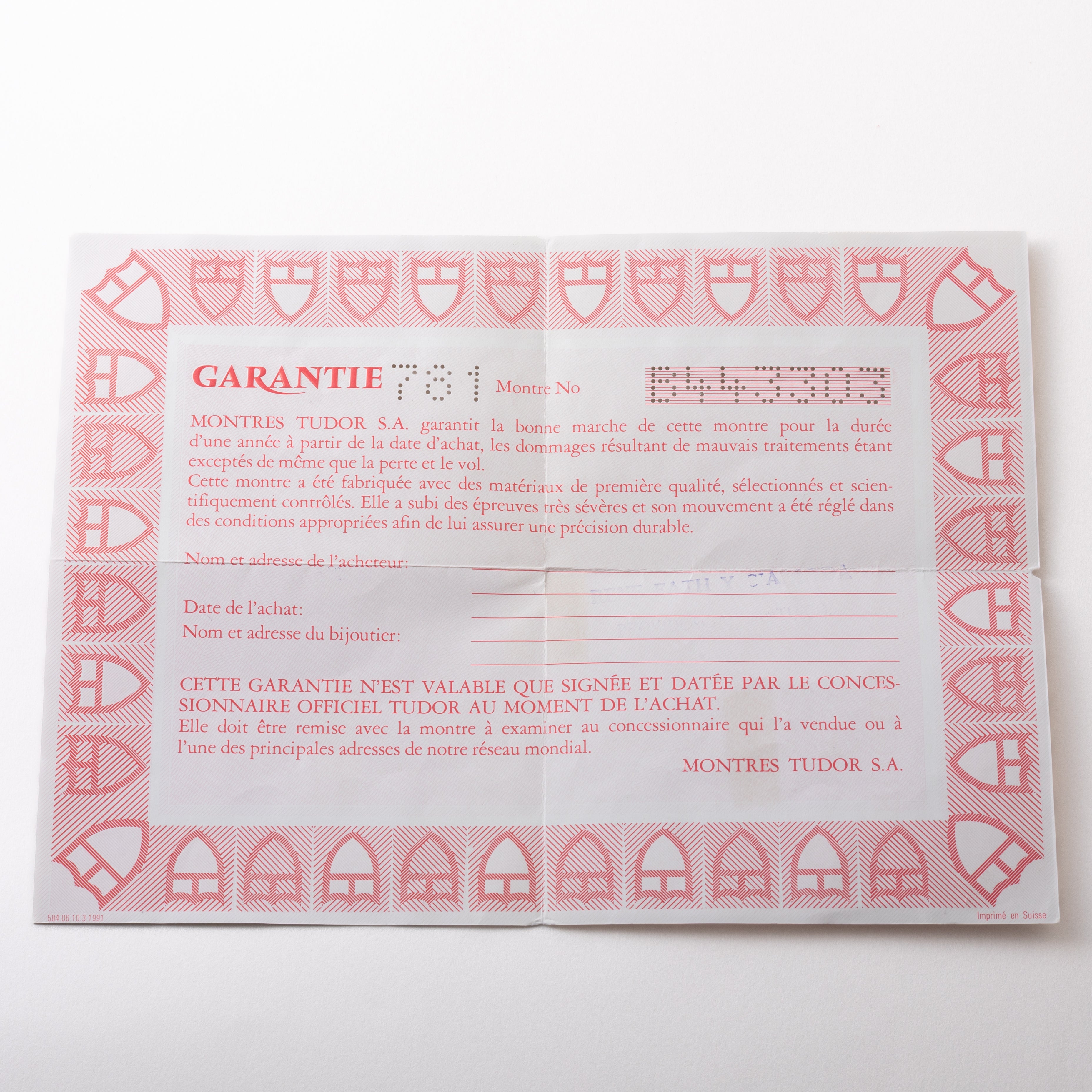 TUDOR クロノタイム 1992年製 Ref.79180 1992年製 箱ギャラ パンダダイヤル