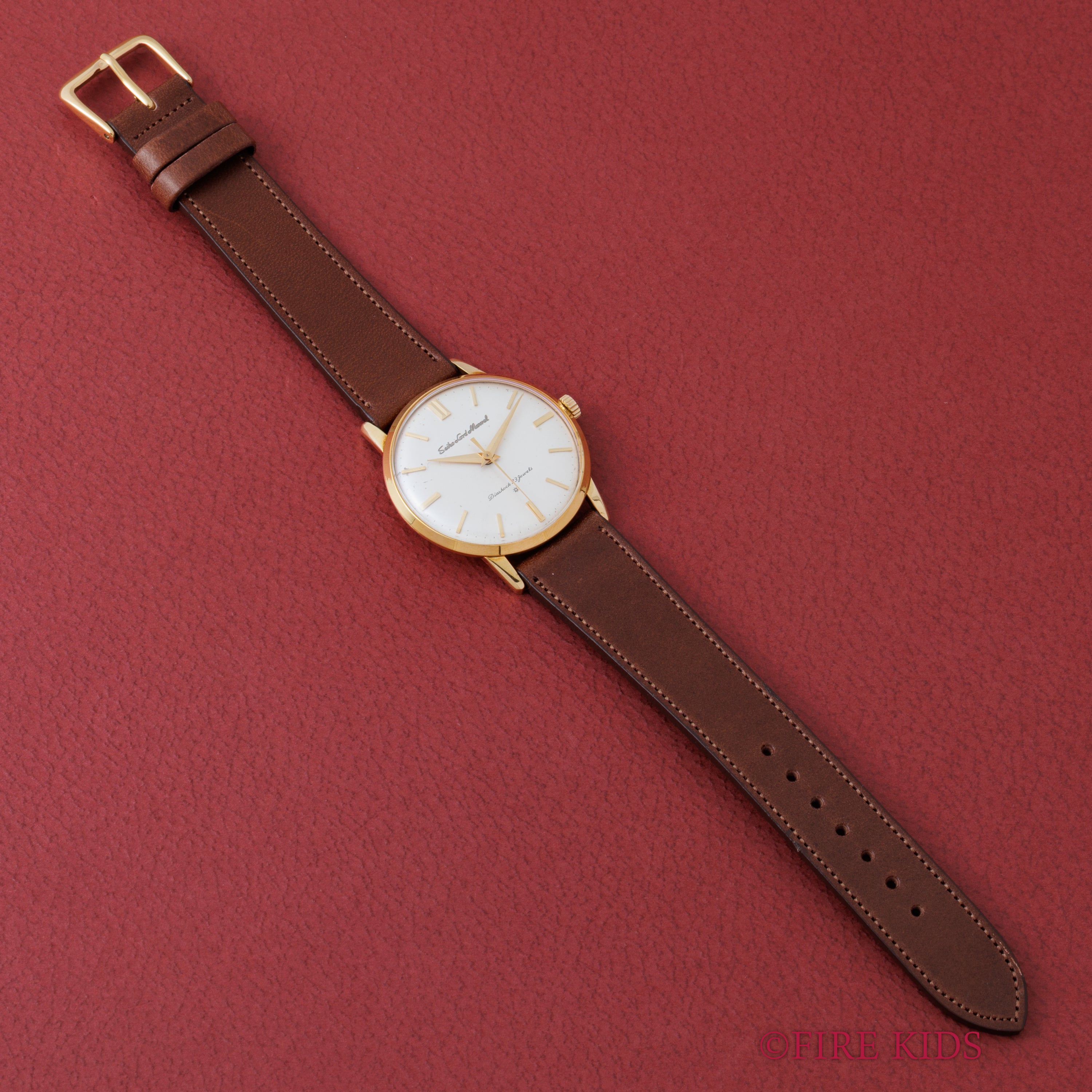 セイコー 18金無垢ロードマーベル 1962年製 Ref.14050 彫文字ロゴ SDダイヤル 手巻き 箱、保証書