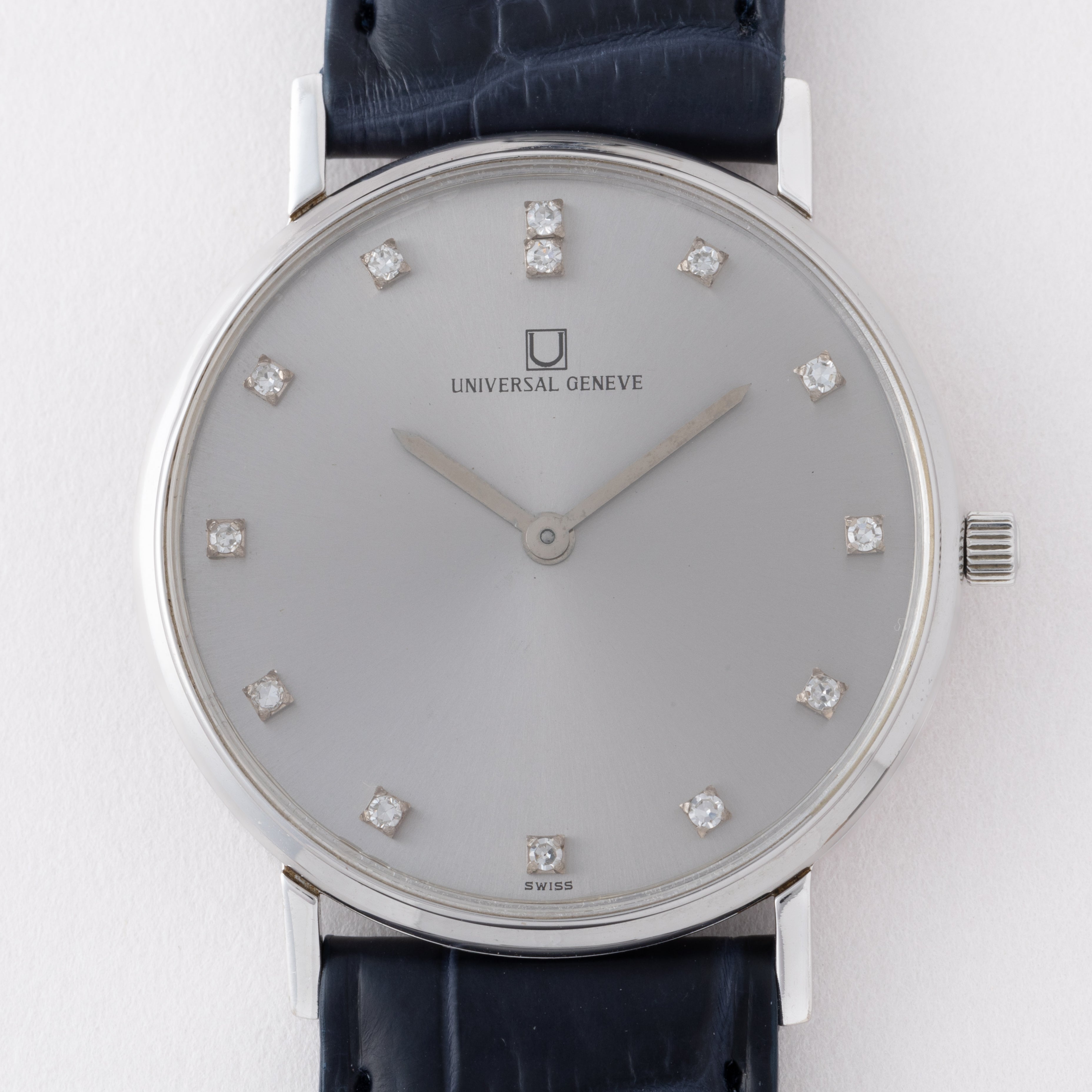 ユニバーサルジュネーブ 18金無垢 手巻き 13Pダイヤインデックス 1970年代製